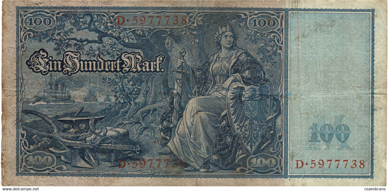 100 Ein Hundert Mark - Reichsbanknote Berlin 1910 - Germany -  Allemagne Deutsches Reich Deutschland - 100 Mark