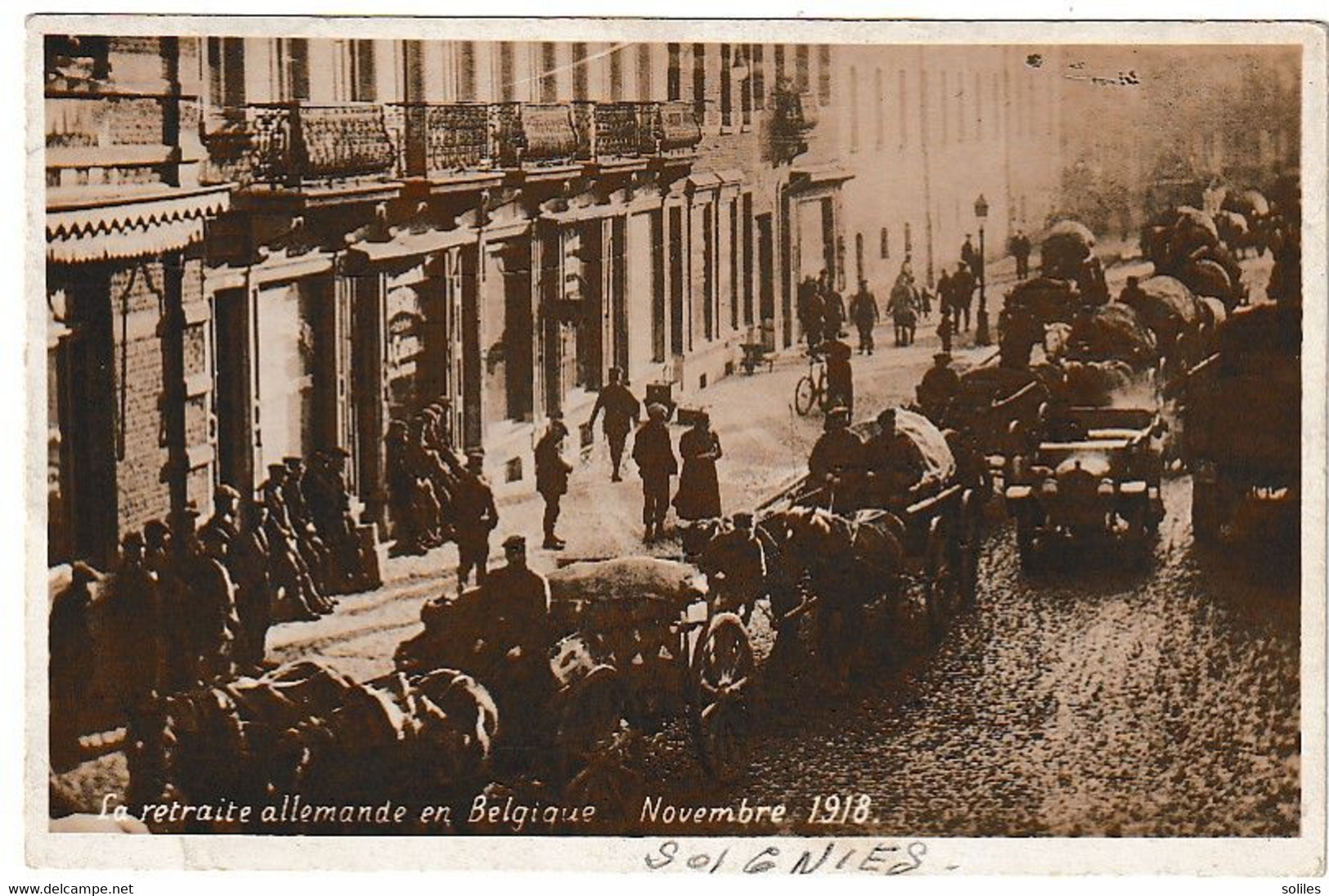 SOIGNIES -   Retraite Allemande  En BELGIQUE - Guerra 1914-18