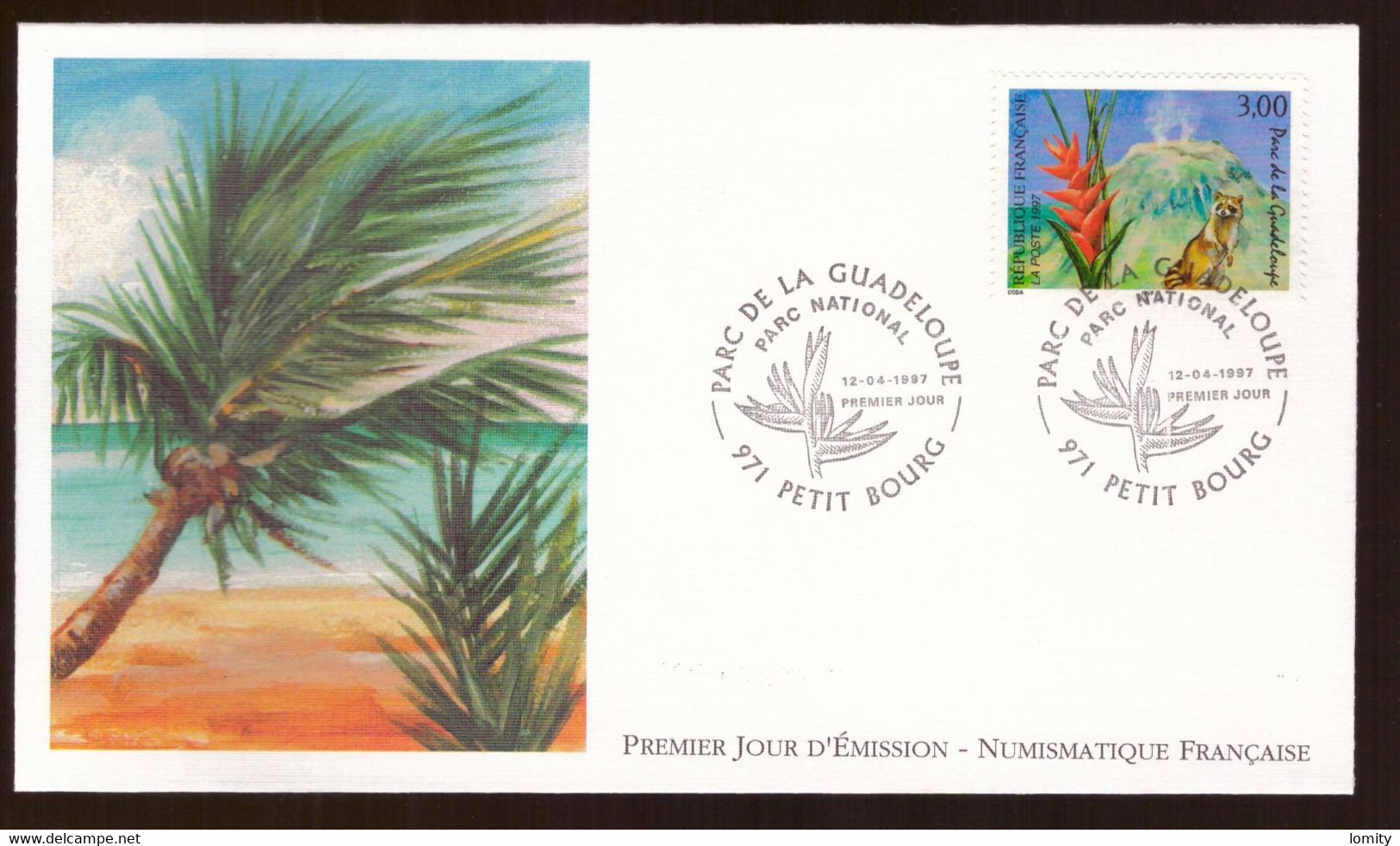 France FDC 1997 Série Complète Nature Parcs Naturels Nationaux Aigle Royal Raton Laveur Isard 3054 3055 3056 3057 - 1990-1999