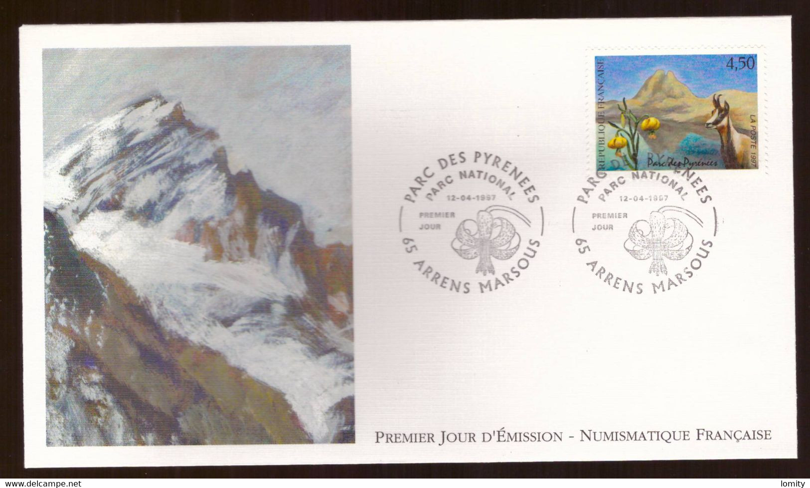 France FDC 1997 Série Complète Nature Parcs Naturels Nationaux Aigle Royal Raton Laveur Isard 3054 3055 3056 3057 - 1990-1999