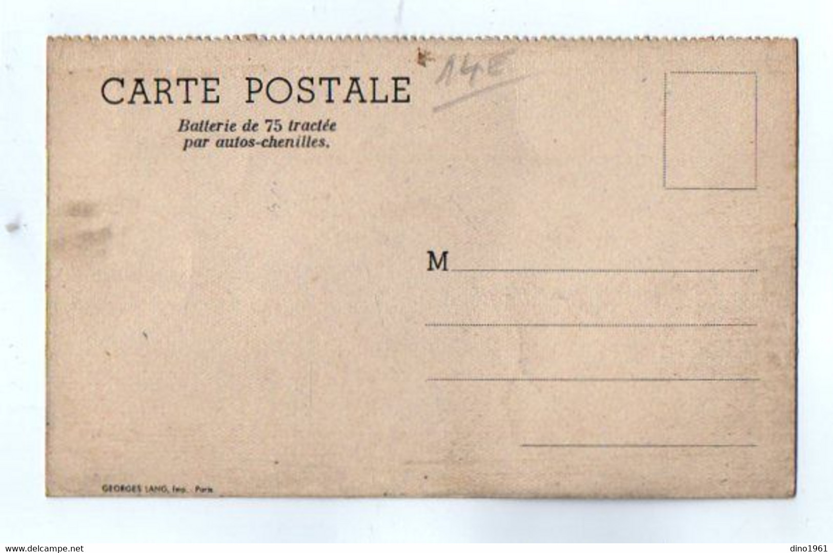 CPA 3222 - MILITARIA - Carte Militaire - Batterie De 75 Tractée Par Autos - Chenilles - Equipment