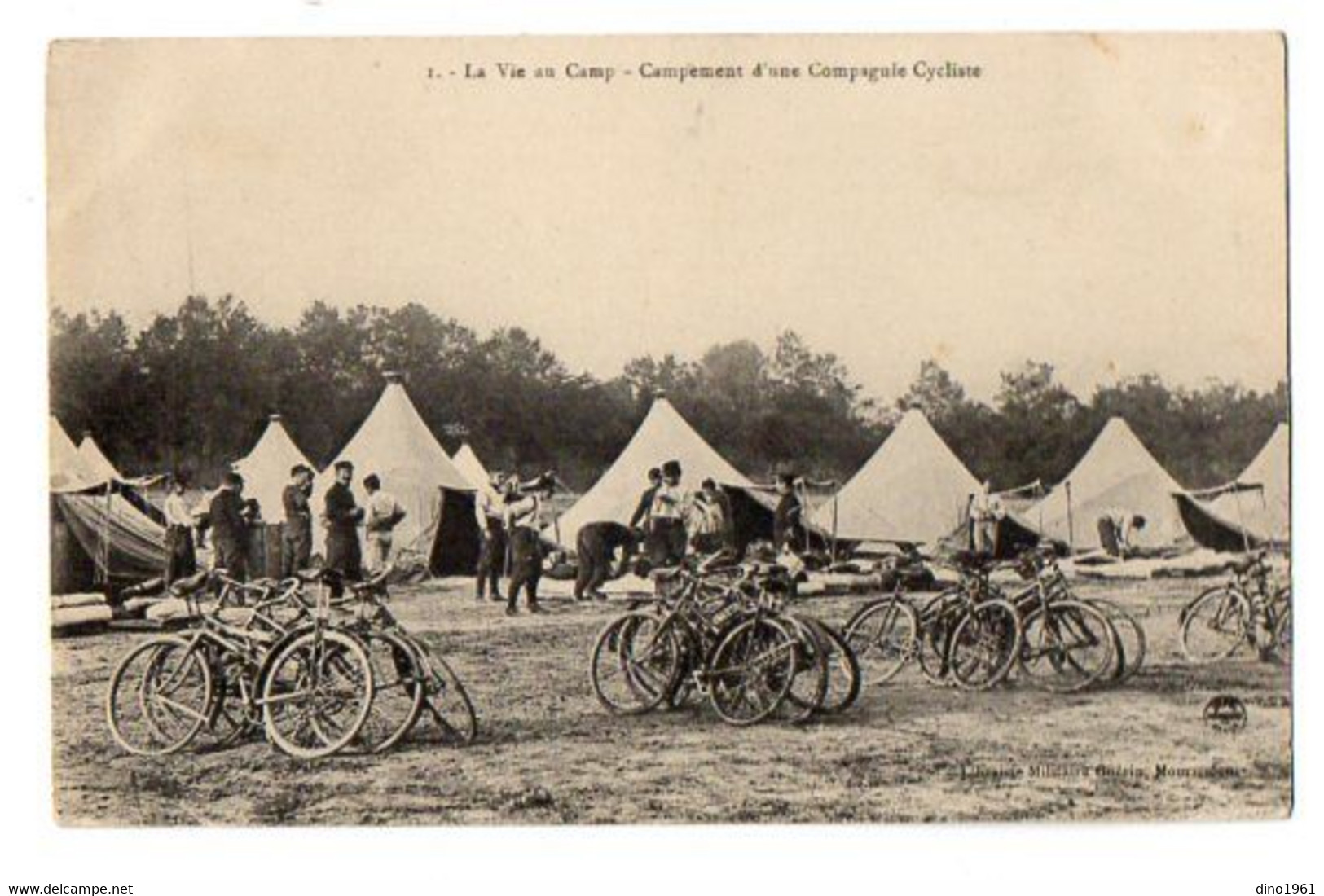 CPA 3226 - MILITARIA - Carte Militaire - La Vie Au Camp - Campement D'une Compagnie De Cycliste - Régiments