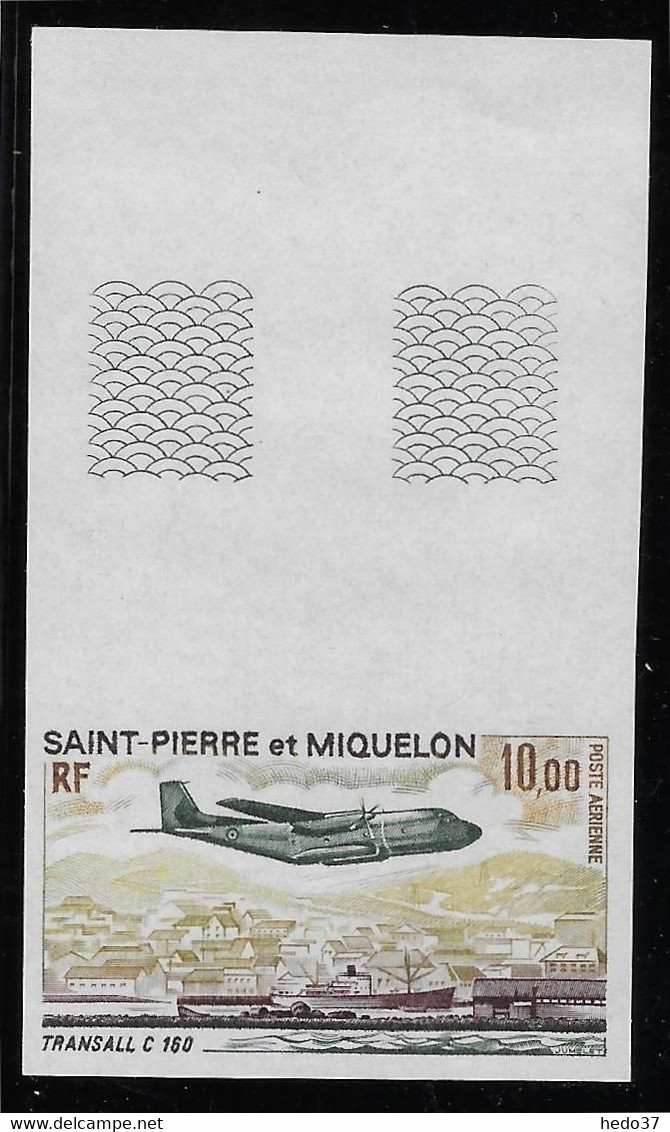St Pierre Et Miquelon Poste Aérienne N°57 - Non Dentelé - Neuf ** Sans Charnière - TB - Imperforates, Proofs & Errors