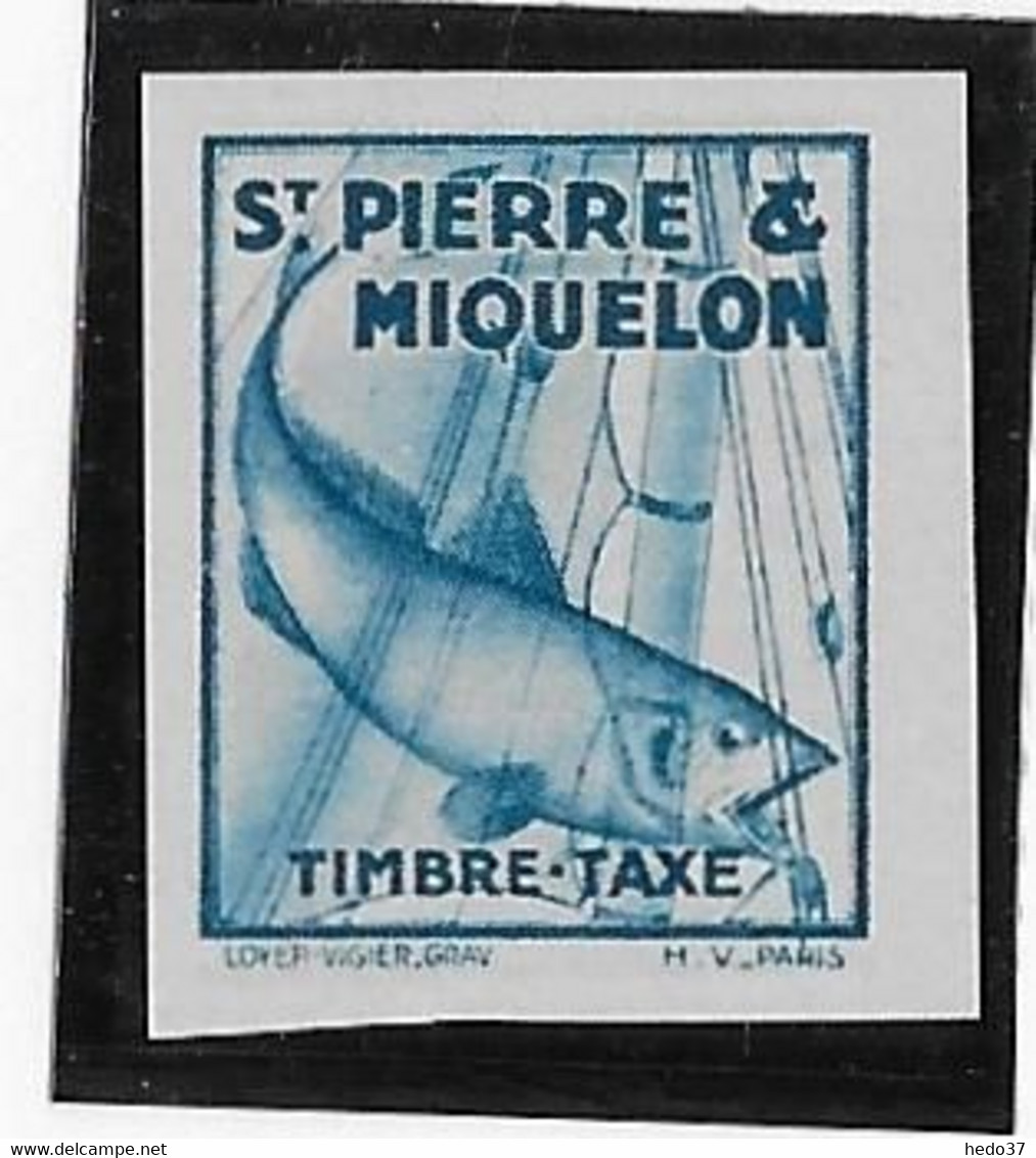 St Pierre Et Miquelon Taxe N°35 - Variété Non Dentelé Sans Faciale - Neuf ** Sans Charnière - TB - Impuestos