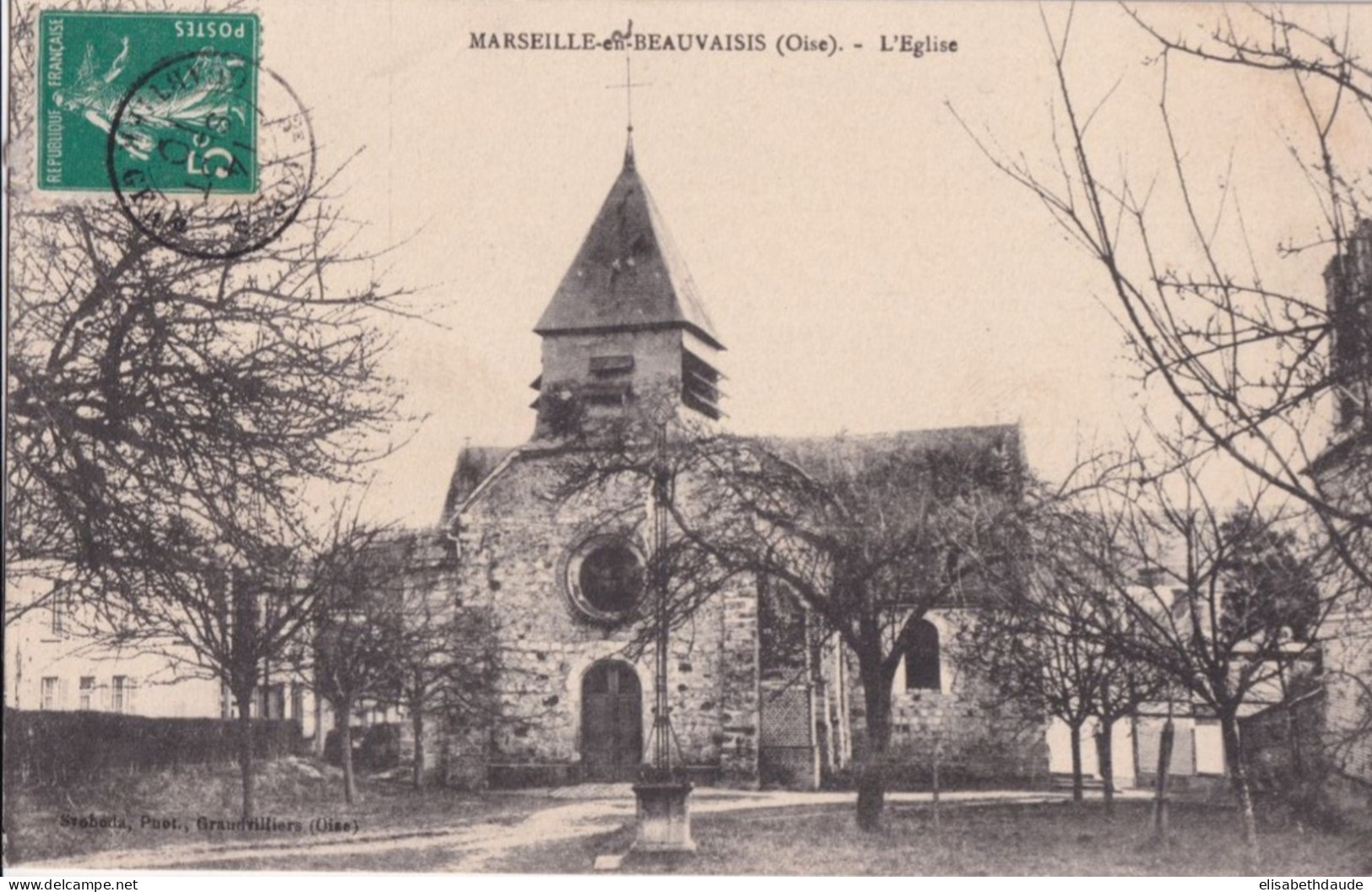 1910 - GRANDES MANOEUVRES MILITAIRE ! - CACHET Du 3° CORPS QUARTIER GENERAL / SEMEUSE /CP De MARSEILLE BEAUVAISIS OISE - Cachets Militaires A Partir De 1900 (hors Guerres)