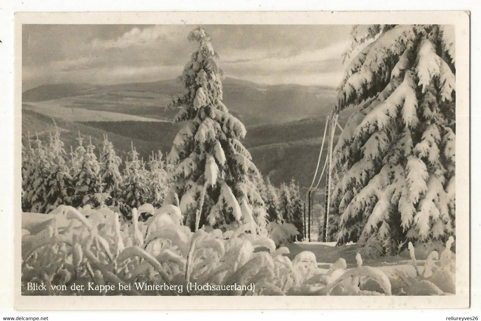 CPSM, Allemagne , N°5638, Blick Von Der Kappe Bei Winterberg ( Hochsauerland ),Ed.  J. Grobbel - Winterberg