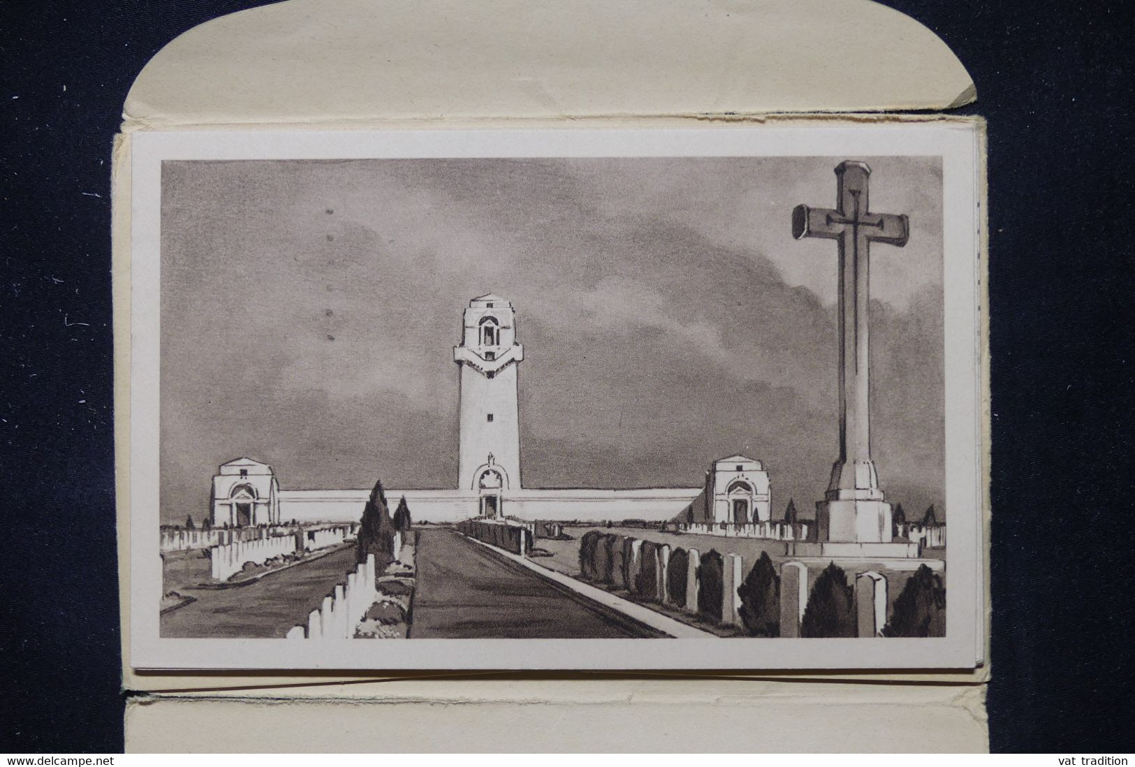 FRANCE -Pochette Avec Entiers Postaux Oblitérés Du Mémorial Australien De  Villers Bretonneux En 1938 - L 111177 - Standard- Und TSC-AK (vor 1995)