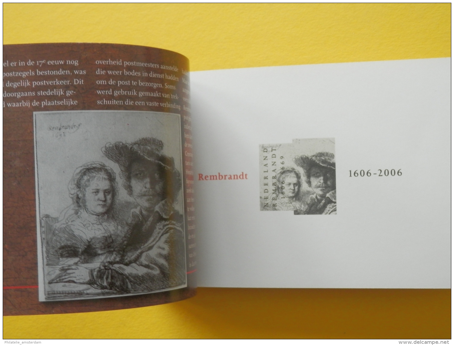 Netherlands 2006, REMBRANDT BOOKLET WITH UNAUTHORIZED REPRINT GERMAN SASKIA VAN UYLENBURGH: Mi 2410-14, ** BK - Rembrandt