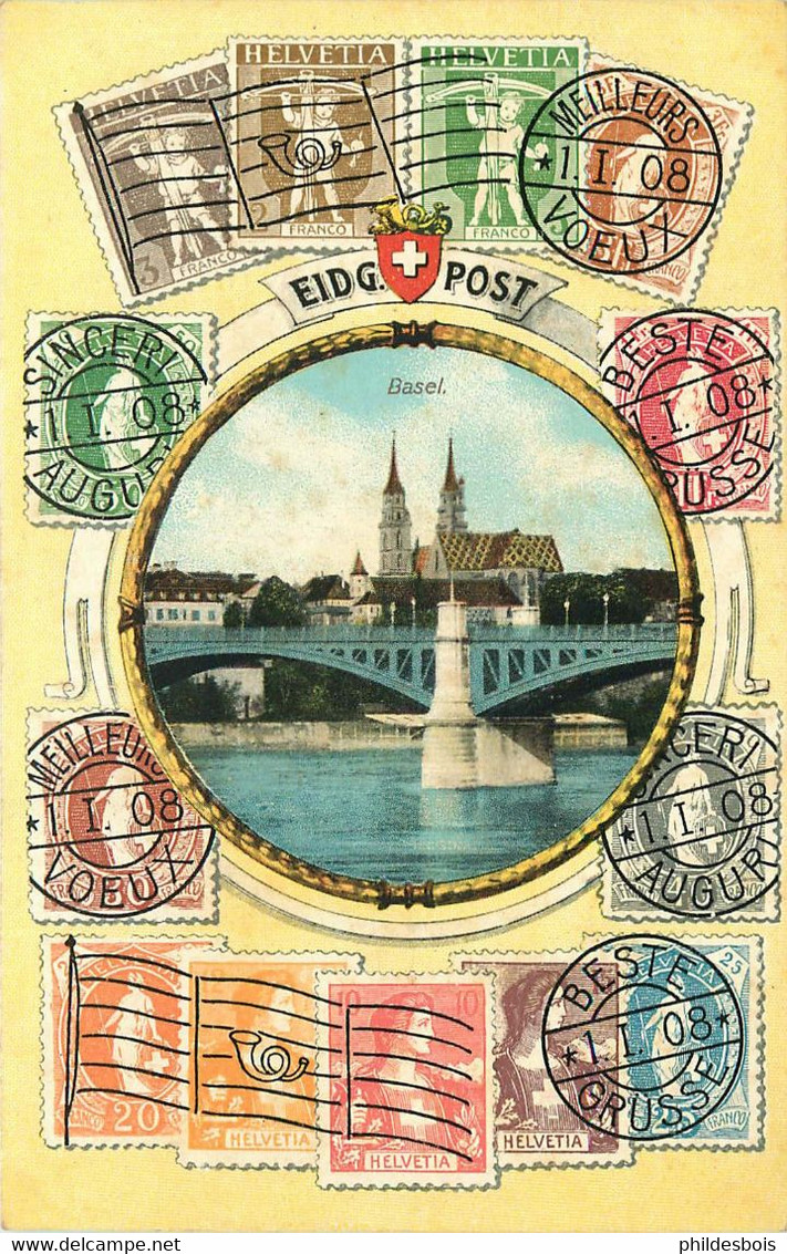 TIMBRES Représentations SUISSE Basel ( Carl Künzli ) - Stamps (pictures)