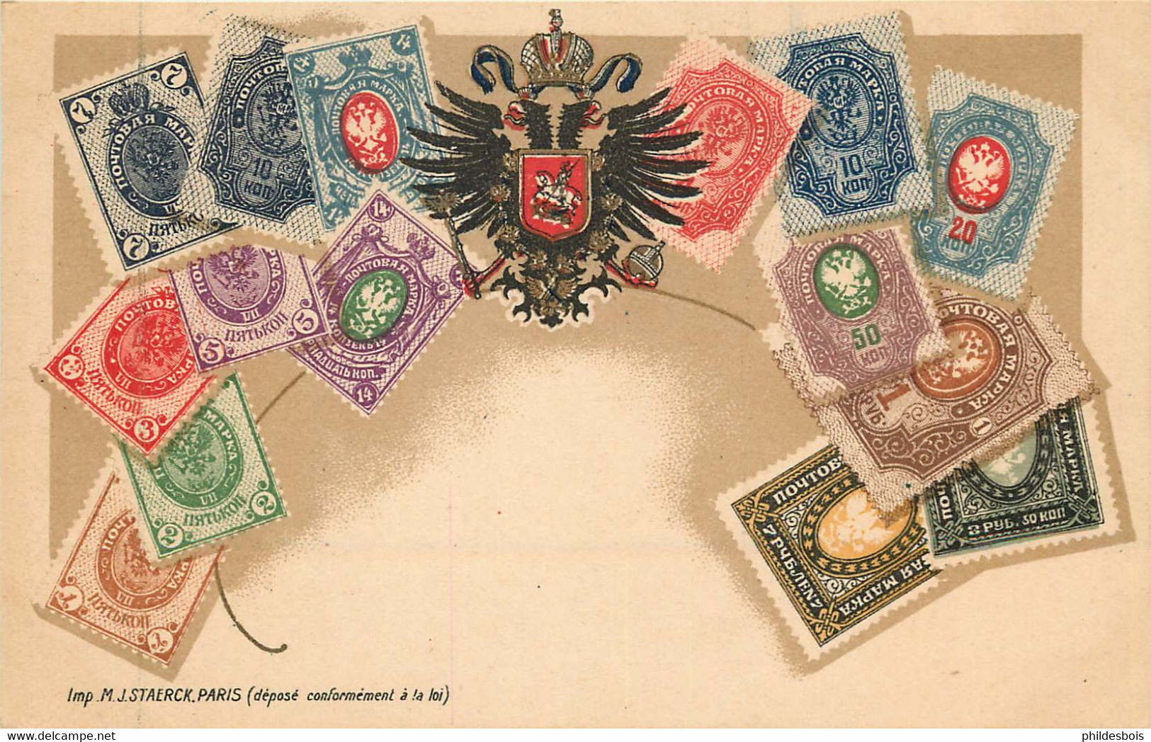 TIMBRES Représentations RUSSIE ( Imp M.J STAERCK ) - Stamps (pictures)
