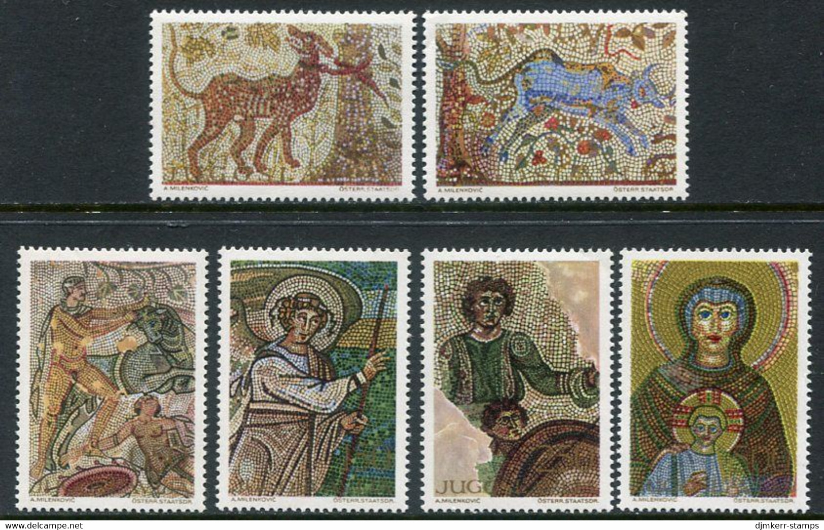 YUGOSLAVIA 1970 Mosaics MNH / **.  Michel 1369-74 - Ungebraucht