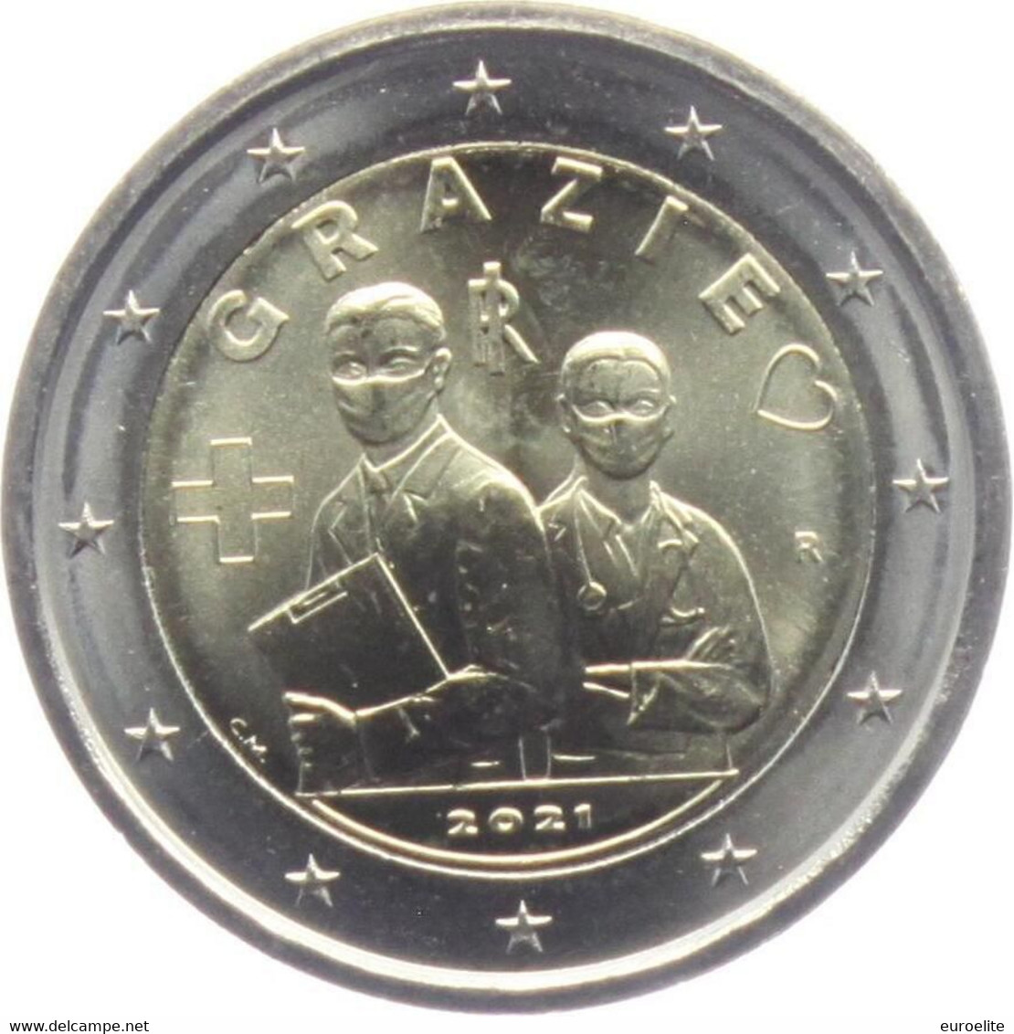 2 EURO COMMEMORATIVO ITALIA 2021 -  “Professioni Sanitarie” - Italy