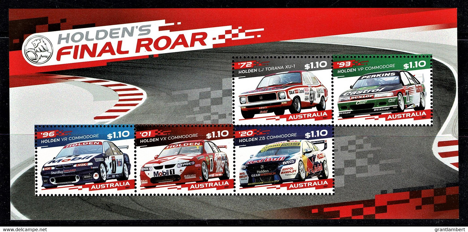 Australia 2021 Holden's Final Roar - Cars Minisheet MNH - Unused Stamps