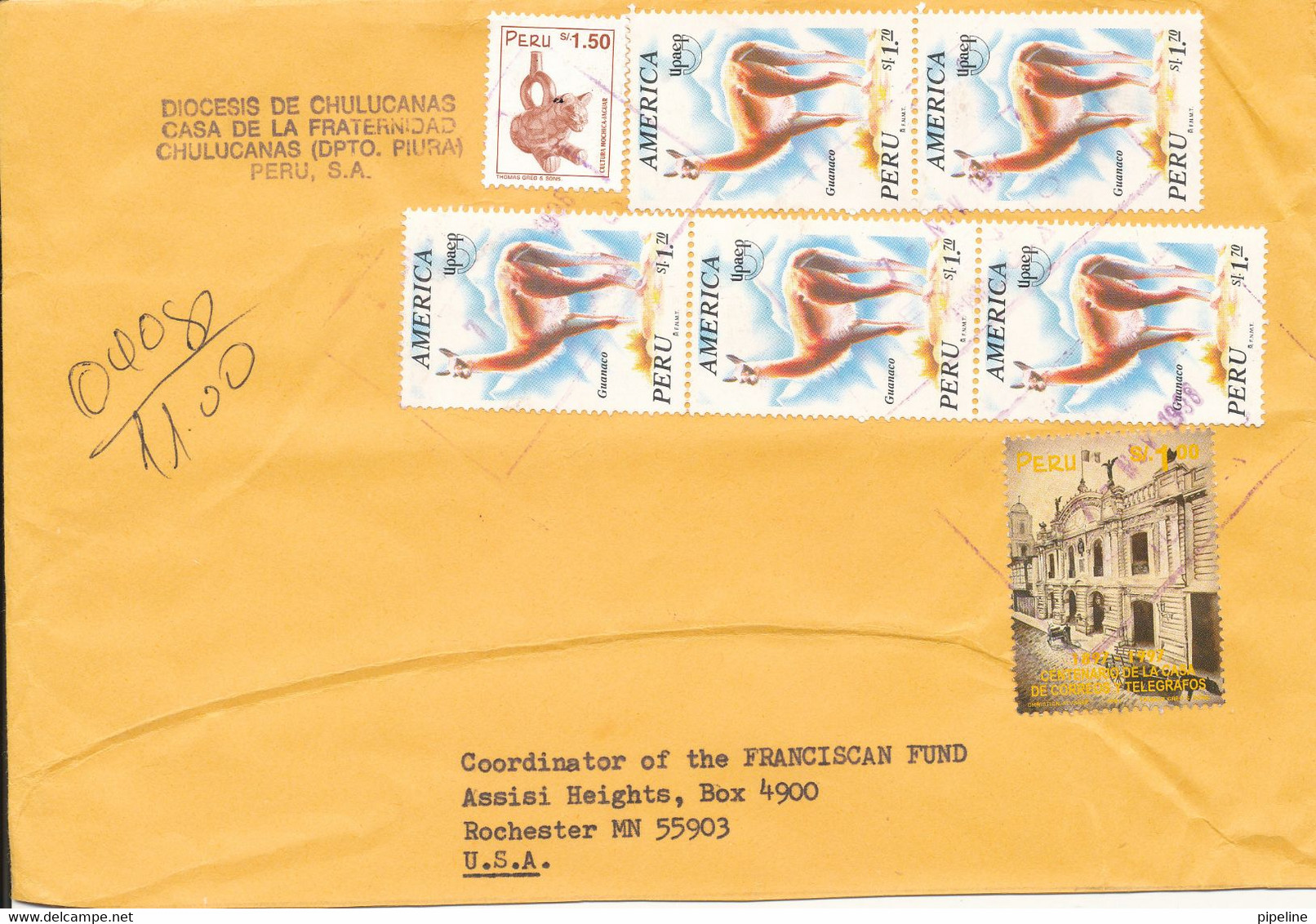 Peru Registered Cover Sent To Denmark 7-11-1998 Topic Stamps - Perù