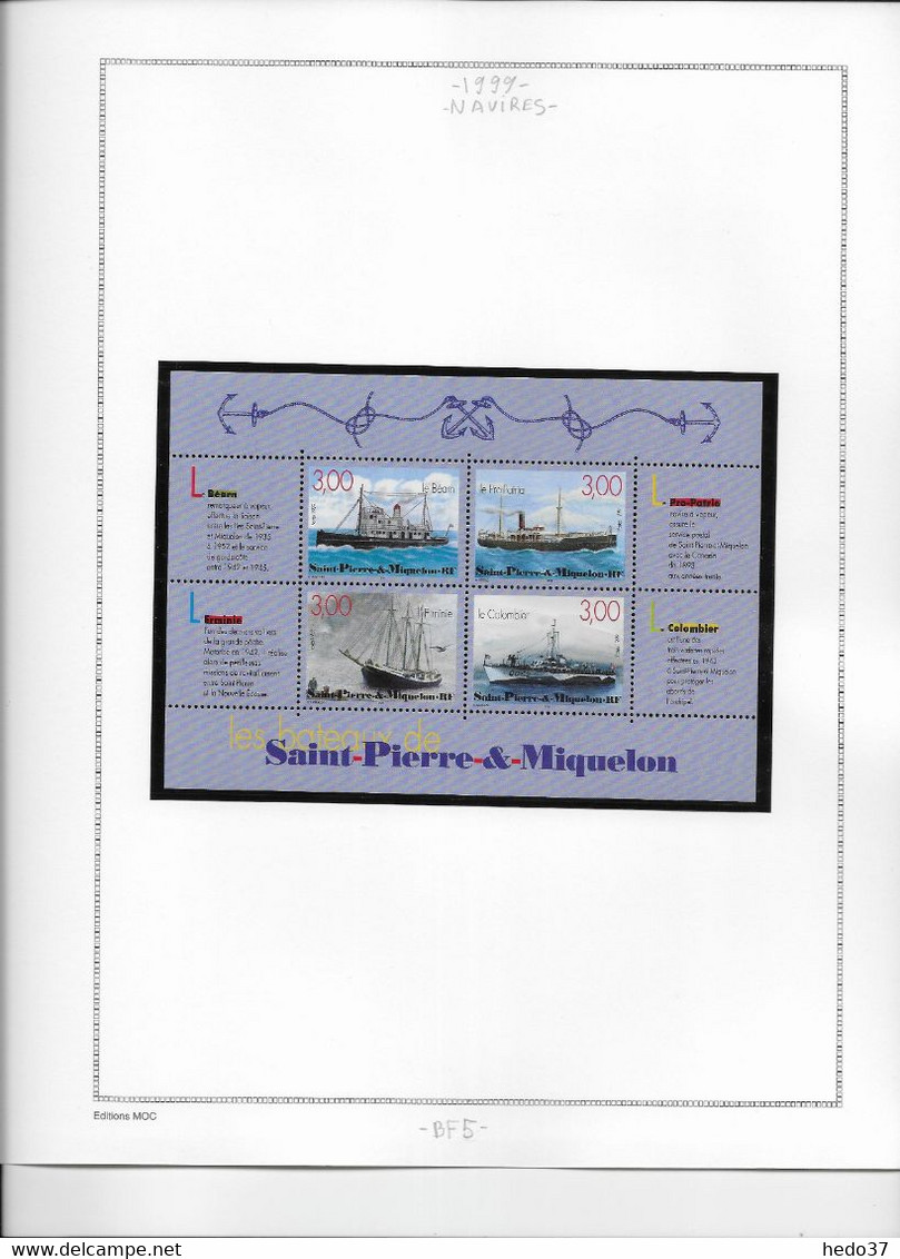 St Pierre Et Miquelon Collection BF 1/18 - Neuf ** Sans Charnière - TB - Blocs-feuillets