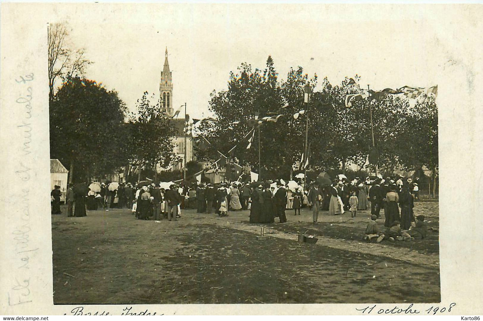 Basse Indre * Carte Photo * La Fête Républicaine Et Mutualiste Du 11 Octobre 1908 * Fête Locale - Basse-Indre
