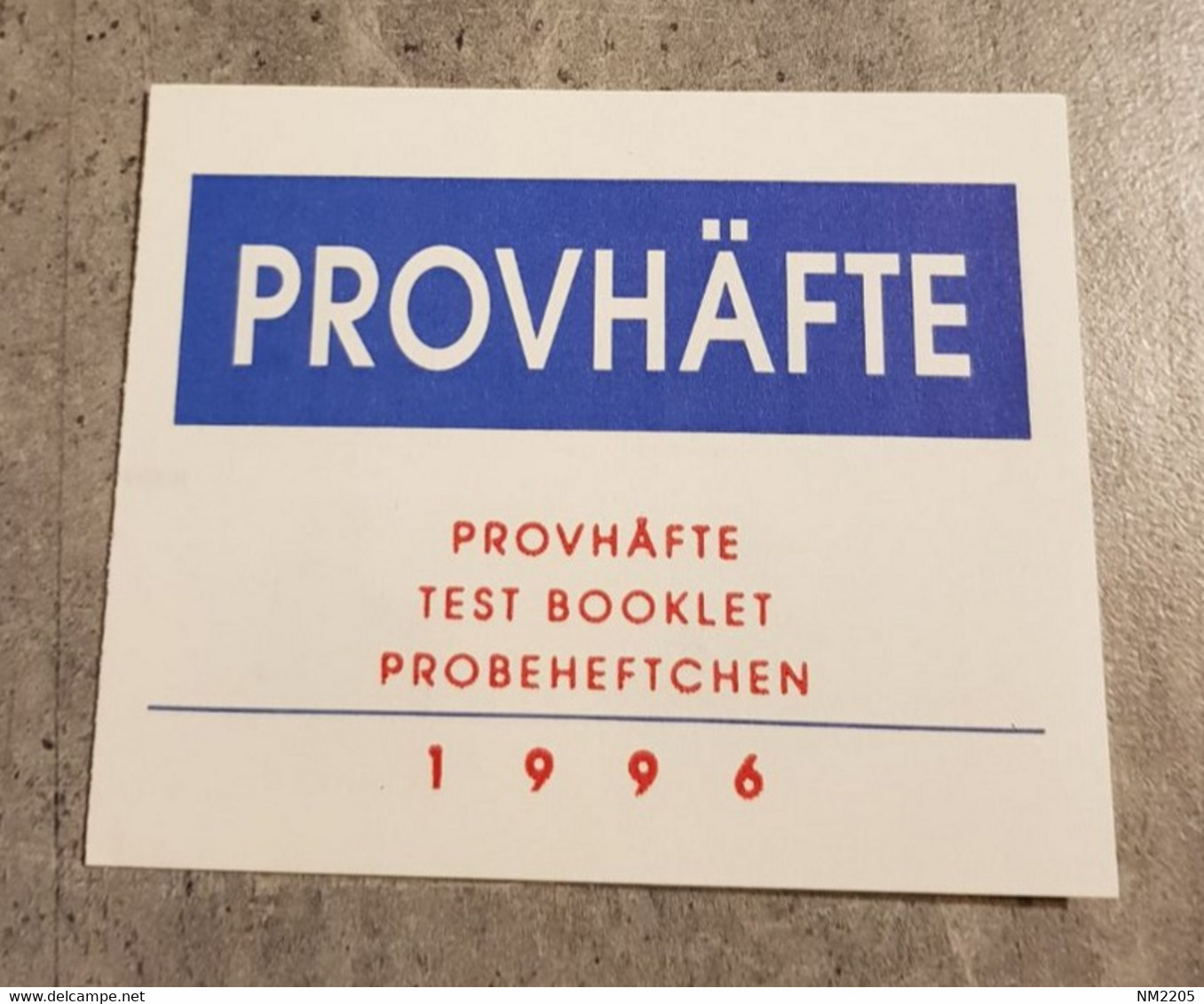 SWEDEN PROOF TEST BOOKLET YEAR 1996 - Probe- Und Nachdrucke
