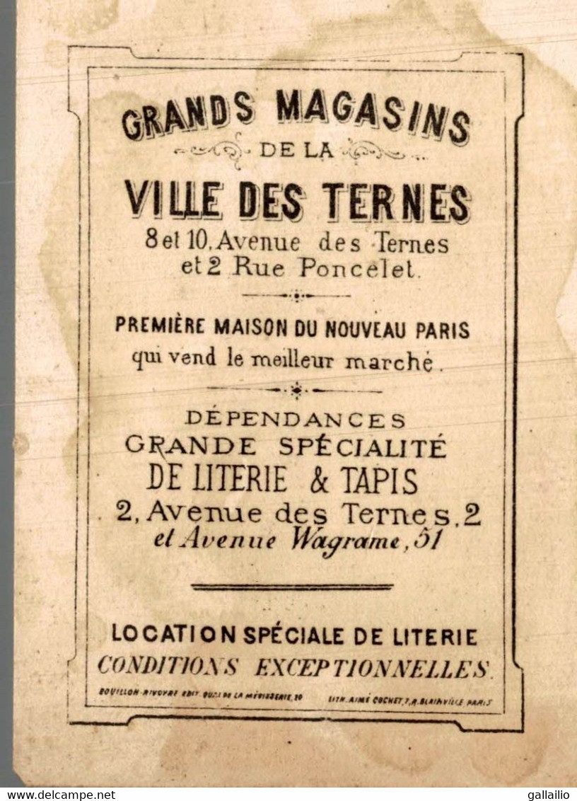 CHROMO A LA VILLE DES TERNES LA LICE ET SA COMPAGNE - Altri & Non Classificati