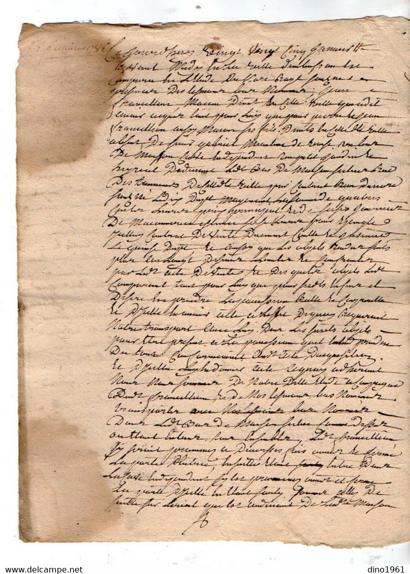 VP18.597 - Auvergne - Cachet De Généralité De MOULINS - Acte De 1788 - ? - Seals Of Generality