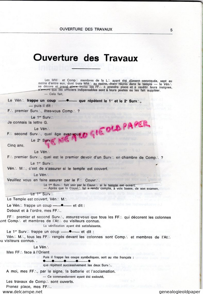 FRANC MACONNERIE FRANC MACON-CAHIER DU GRADE DE COMPAGNON 5981- 2E DEGRE GRAND ORIENT DE FRANCE - Historical Documents