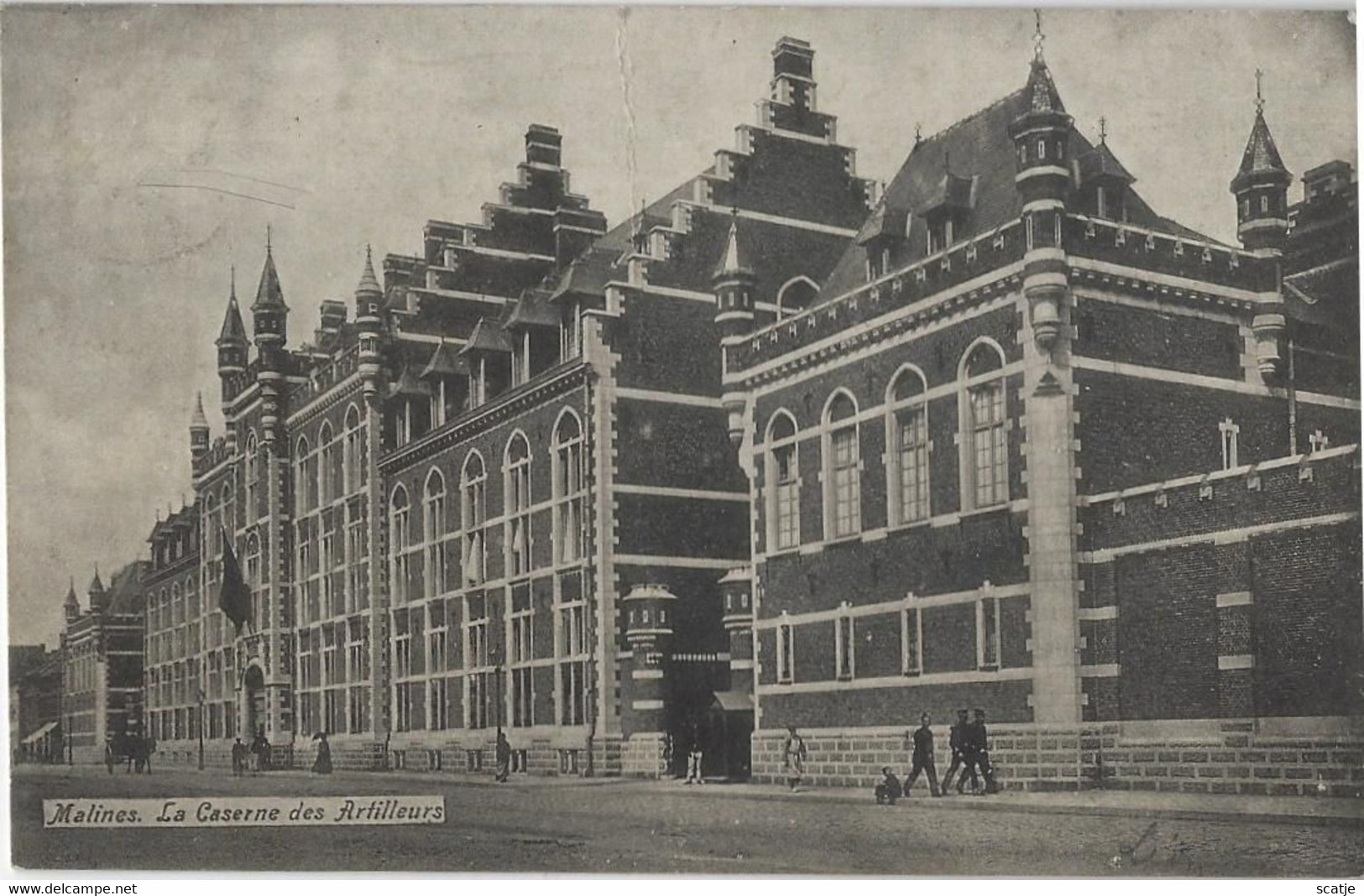 Malines.  -   La Caserne Des Artilleurs.   -  Uit Archief Cassiers Séminarie   -   1906   Naar   Berlaer   (Lier) - Mechelen