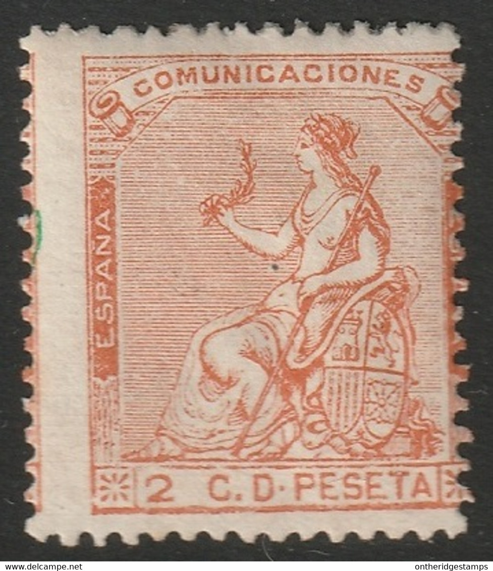 Spain 1873 Sc 191 Espagne Ed 131 Yt 130 MLH* Pinhole Shifted Perfs - Unused Stamps