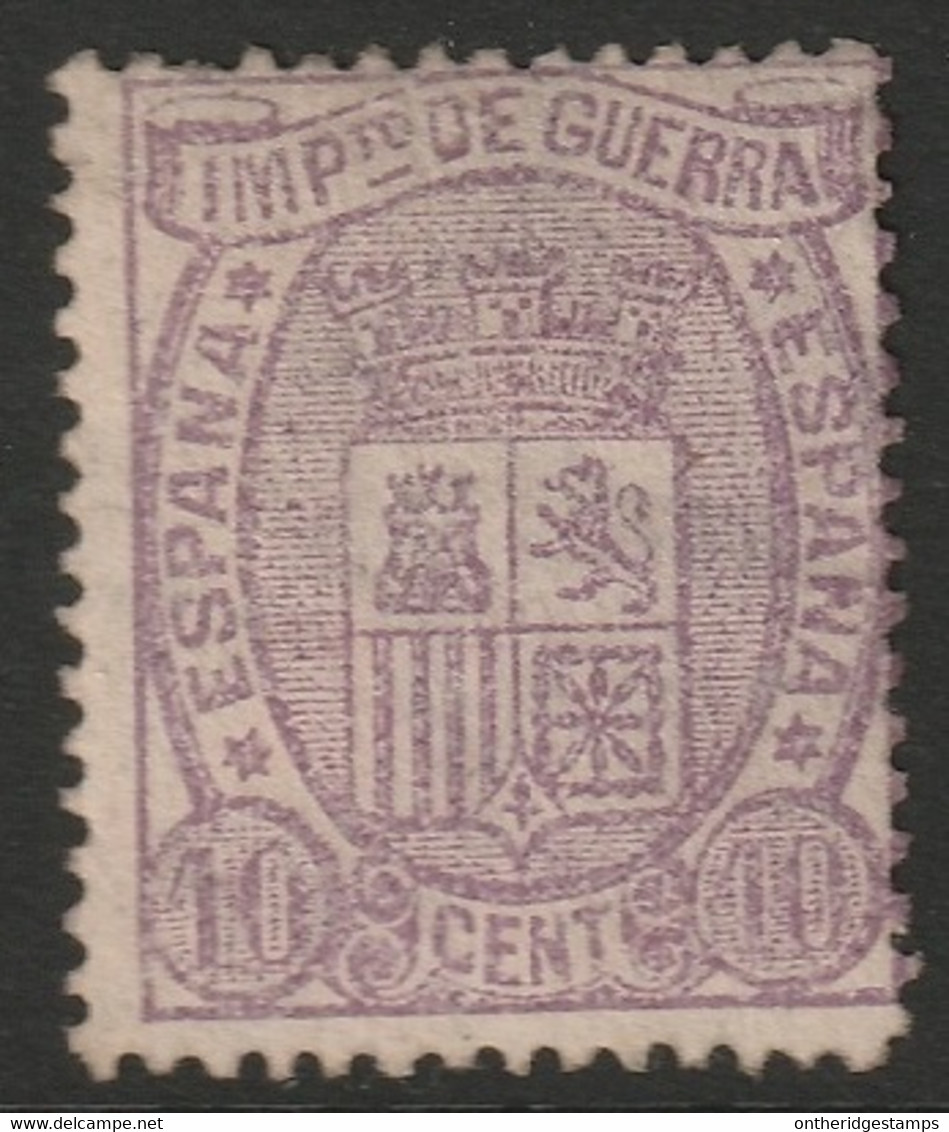 Spain 1875 Sc MR4 Espagne Ed 155 Yt Guerre 4 War Tax MLH* - War Tax