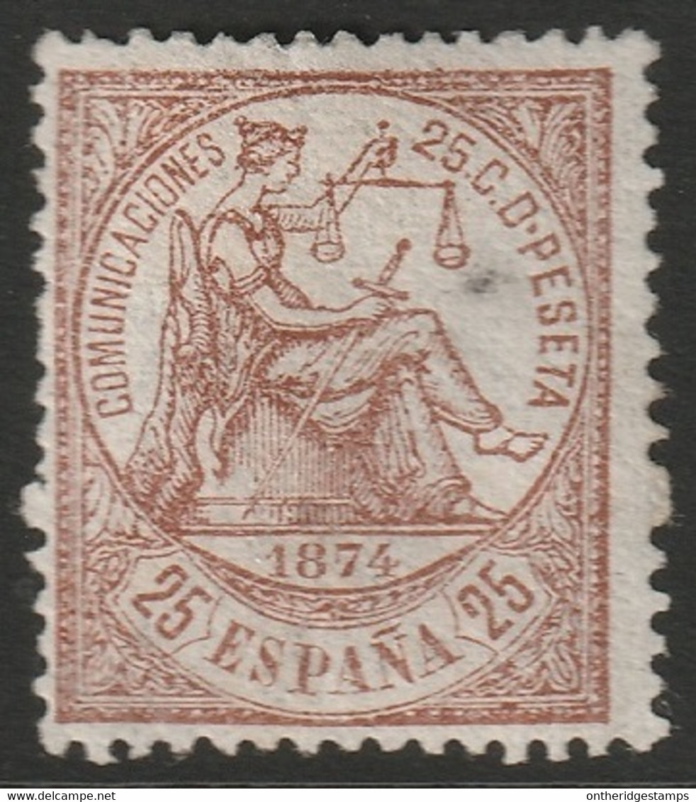 Spain 1874 Sc 205 Espagne Ed 147 Yt 145 MH* Disturbed Gum - Nuovi