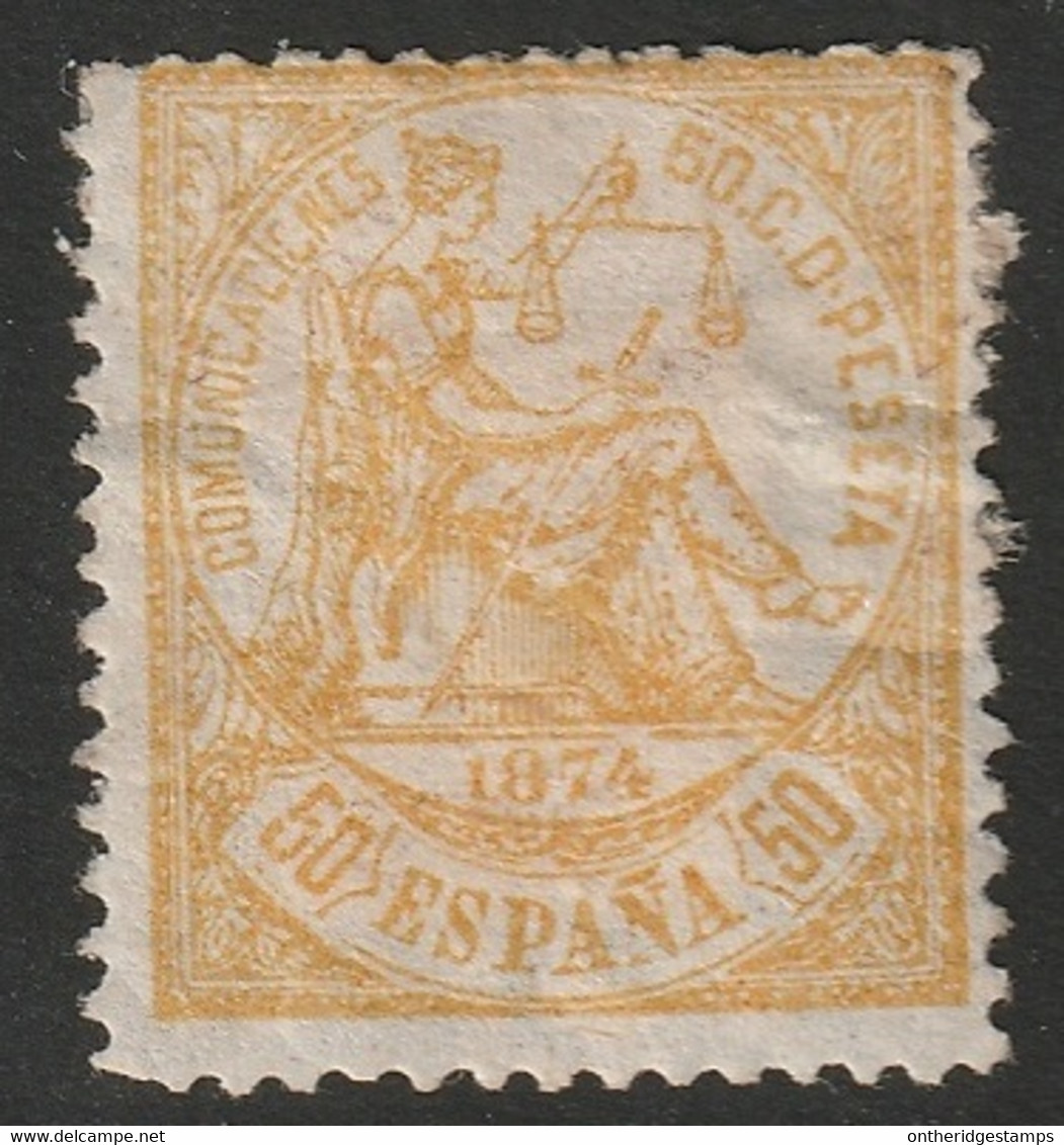 Spain 1874 Sc 207 Espagne Ed 149 Yt 147 MH* Faults - Unused Stamps