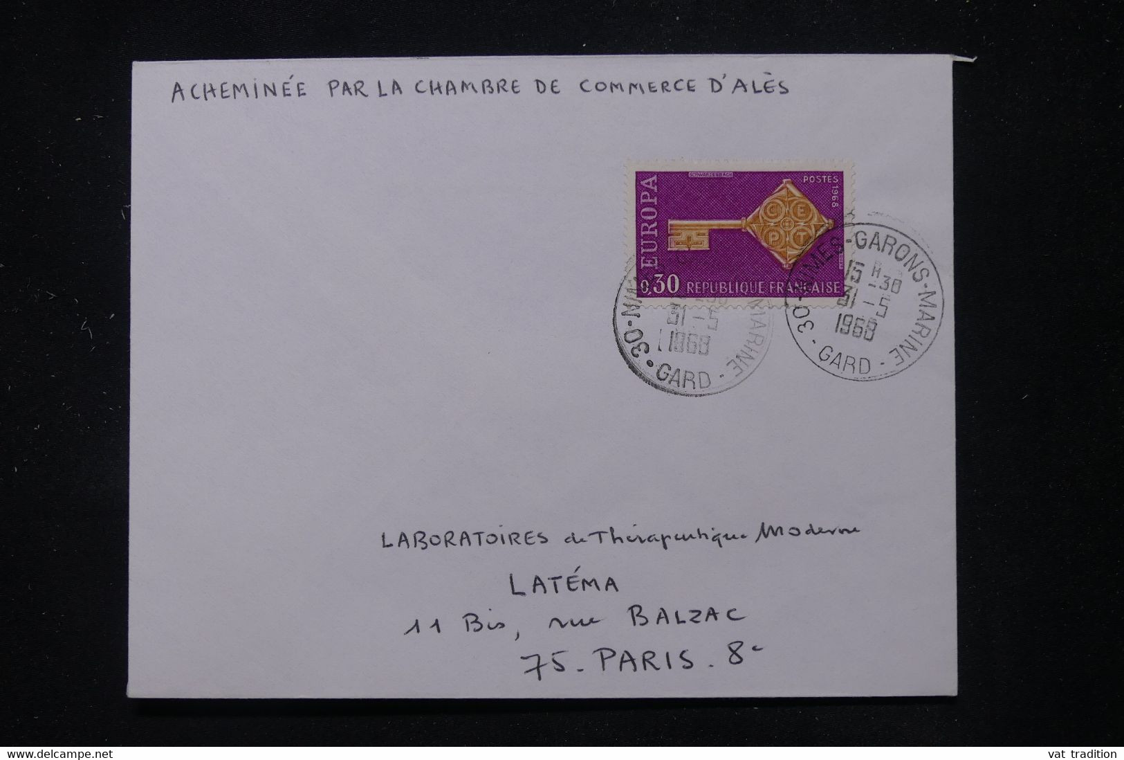 FRANCE - Enveloppe Acheminée Par La Chambre De Commerce D'Alés En 1968  ( Grêves Des PTT ) - L 111211 - Documents