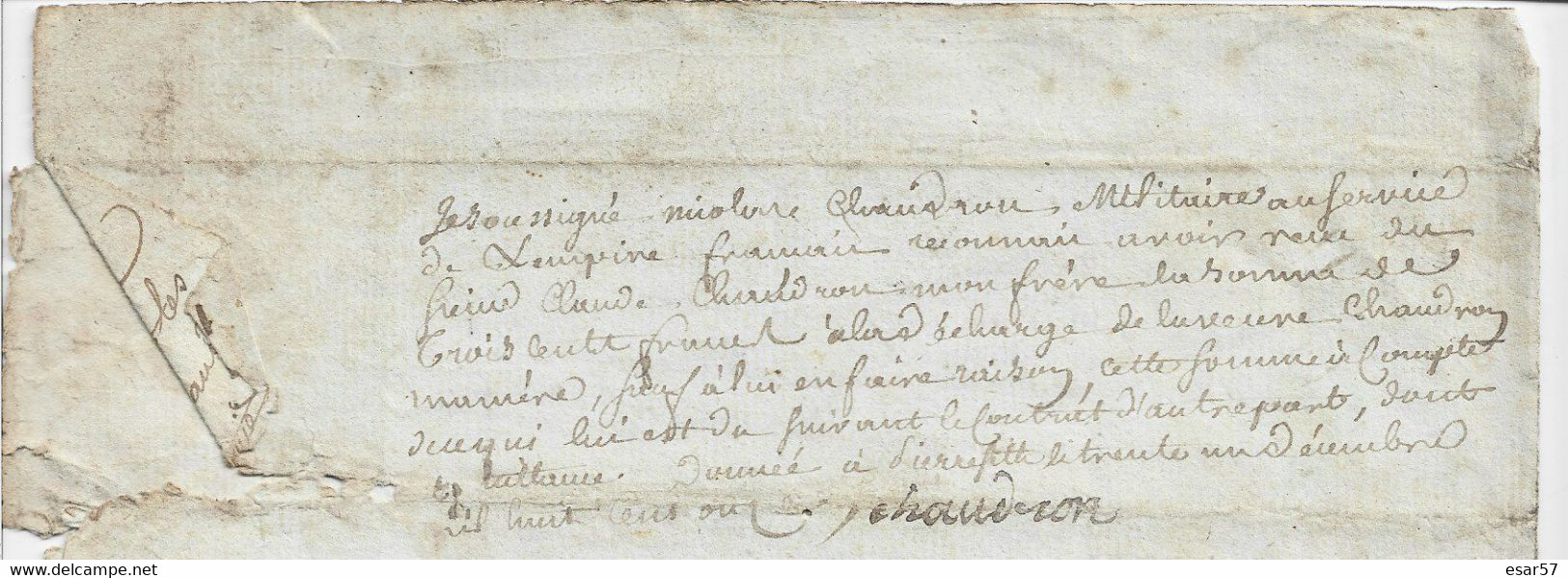 Napoléon I  Bel Acte Notarié Meuse Pierrefitte Sur Aire Du 31 Décembre 1811 Beau Timbre Impérial - Manuscritos