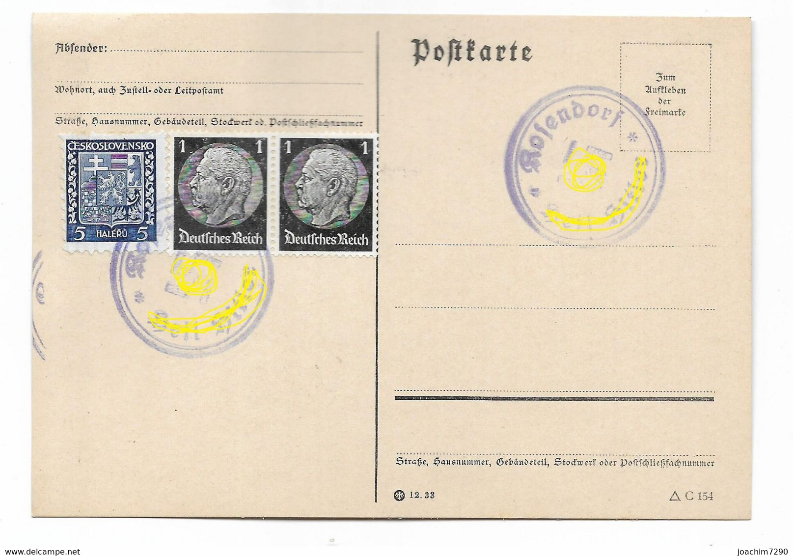 Sudetenlandt,   Briefbeleg Für Binsdorf Bis 20. Oktober 1938 Mit Nachverwendeten österreichischen Ortsstempel - Sudetenland