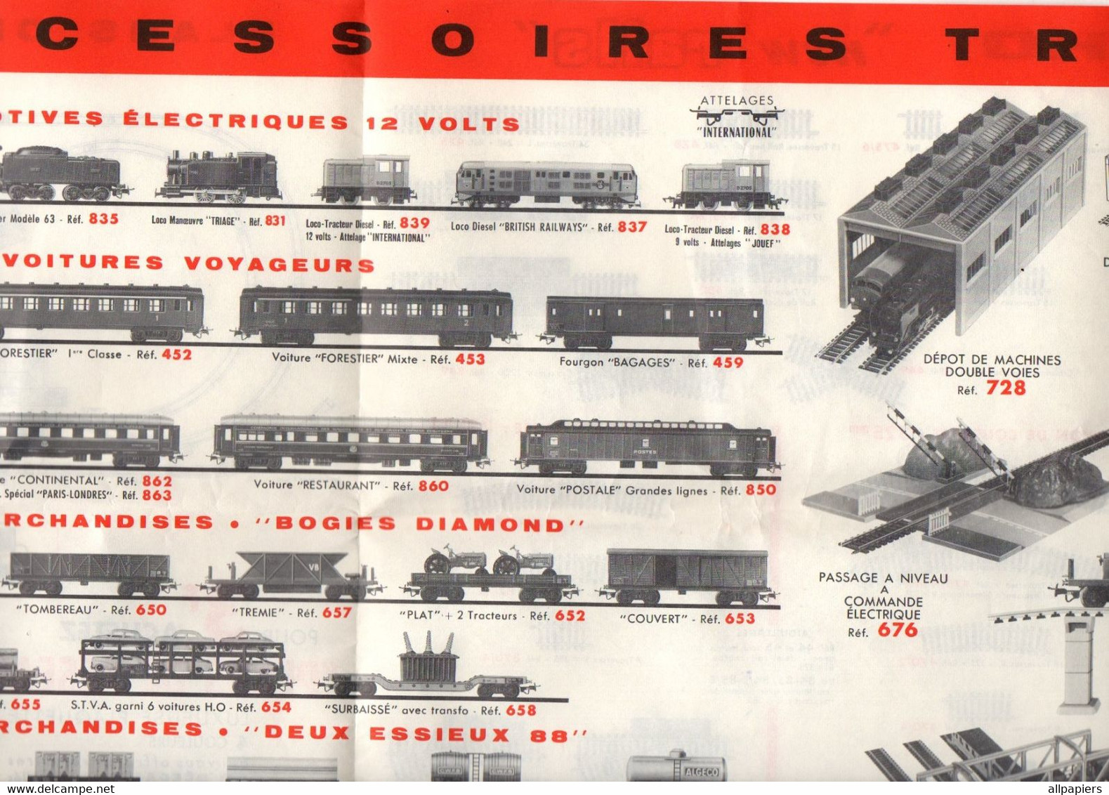 Publicité Jouef Plans De Réseaux, Accessoires Trains, Alimentation, Principes De Construction De Réseaux électriques H0 - Autres & Non Classés