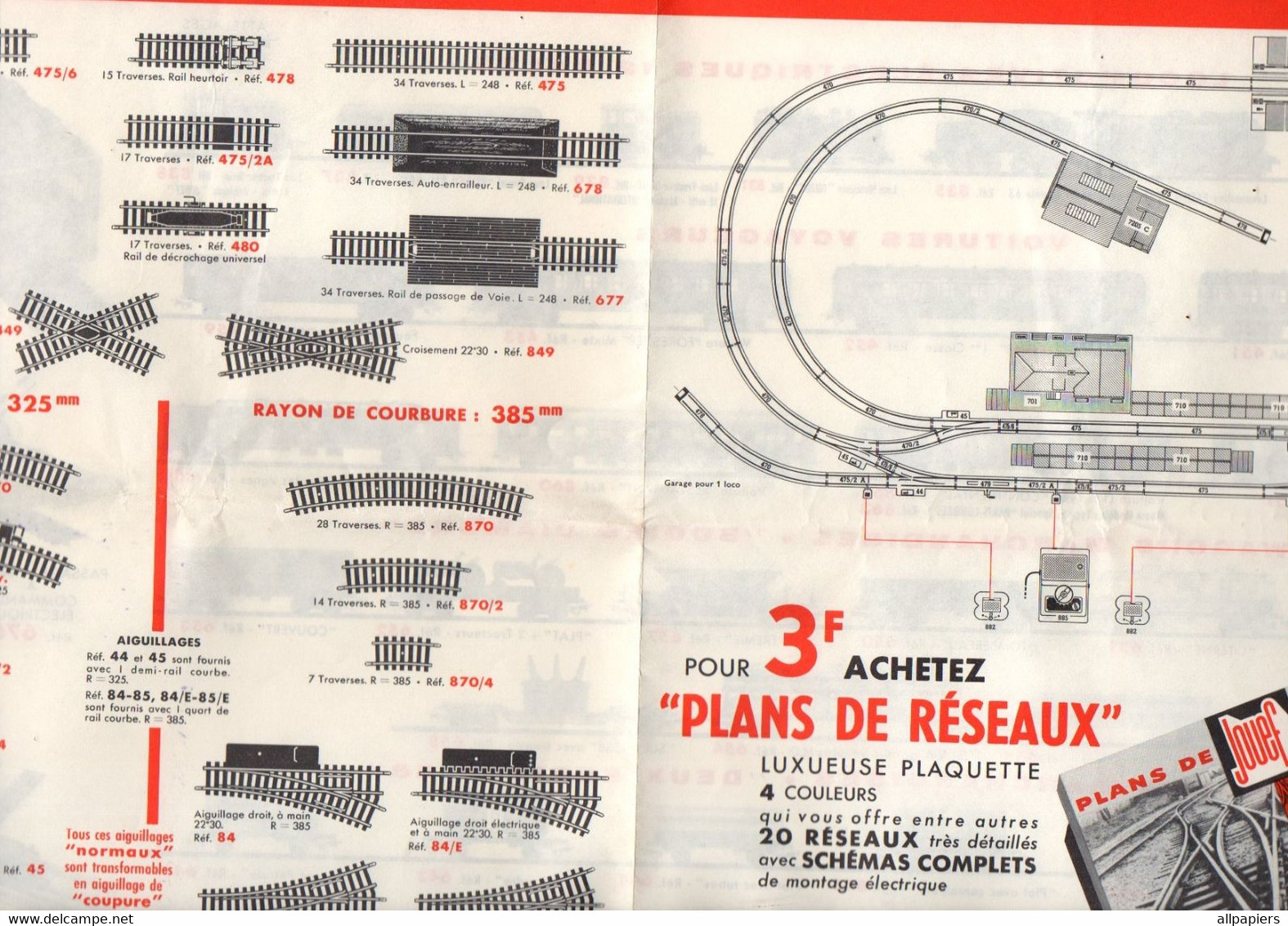 Publicité Jouef Plans De Réseaux, Accessoires Trains, Alimentation, Principes De Construction De Réseaux électriques H0 - Andere & Zonder Classificatie