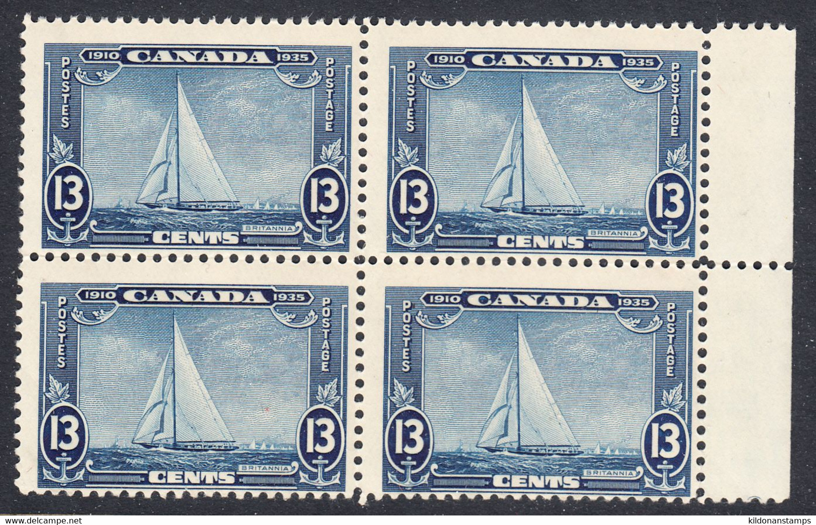 Canada 1935 Silver Jubilee, Mint No Hinge, Block, Sc# ,SG 340 - Ongebruikt