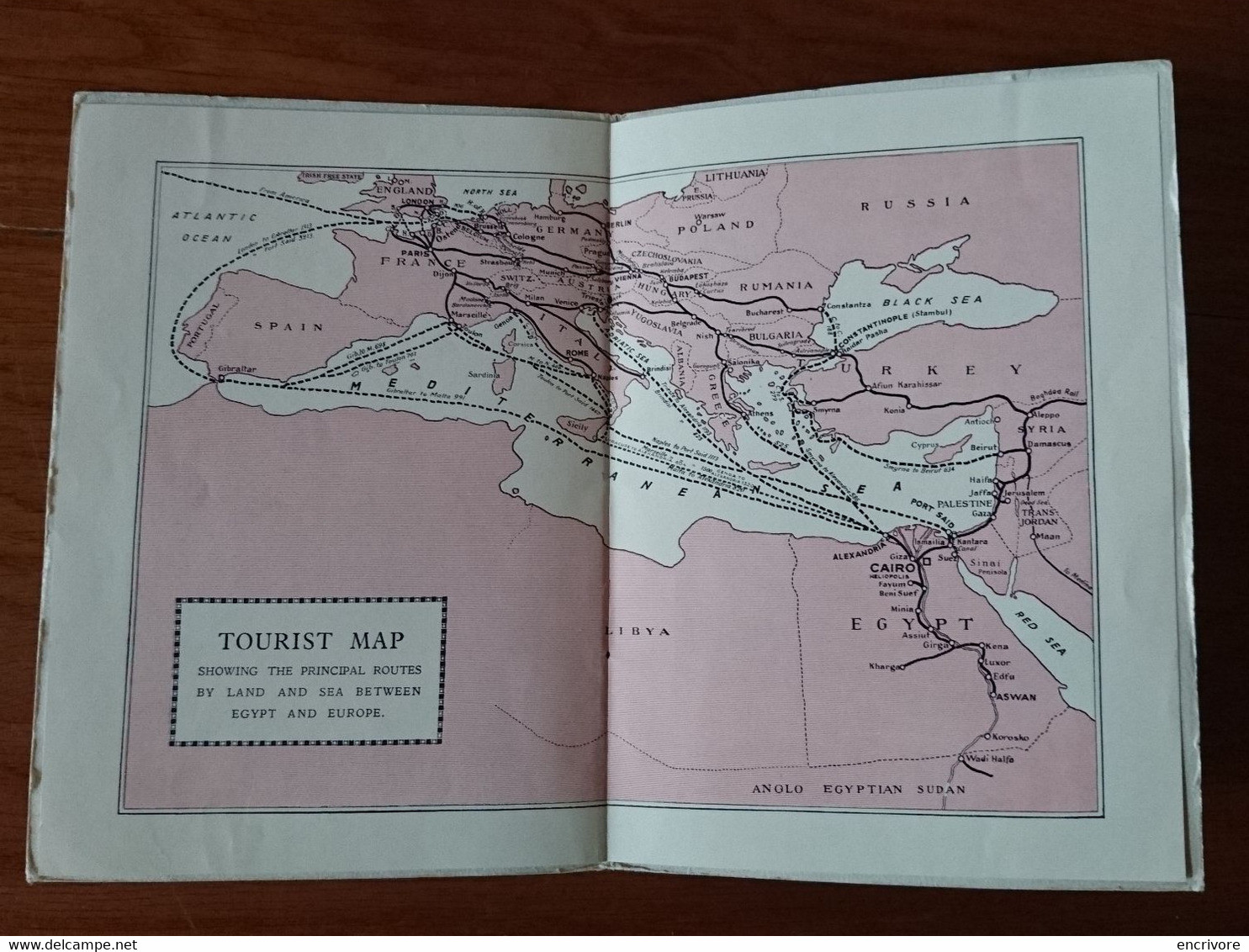 EGYPT pays du soleil perpetuel 1931 compagnies de navigation Orient Sitmar LLOYD Messageries maritimes carte