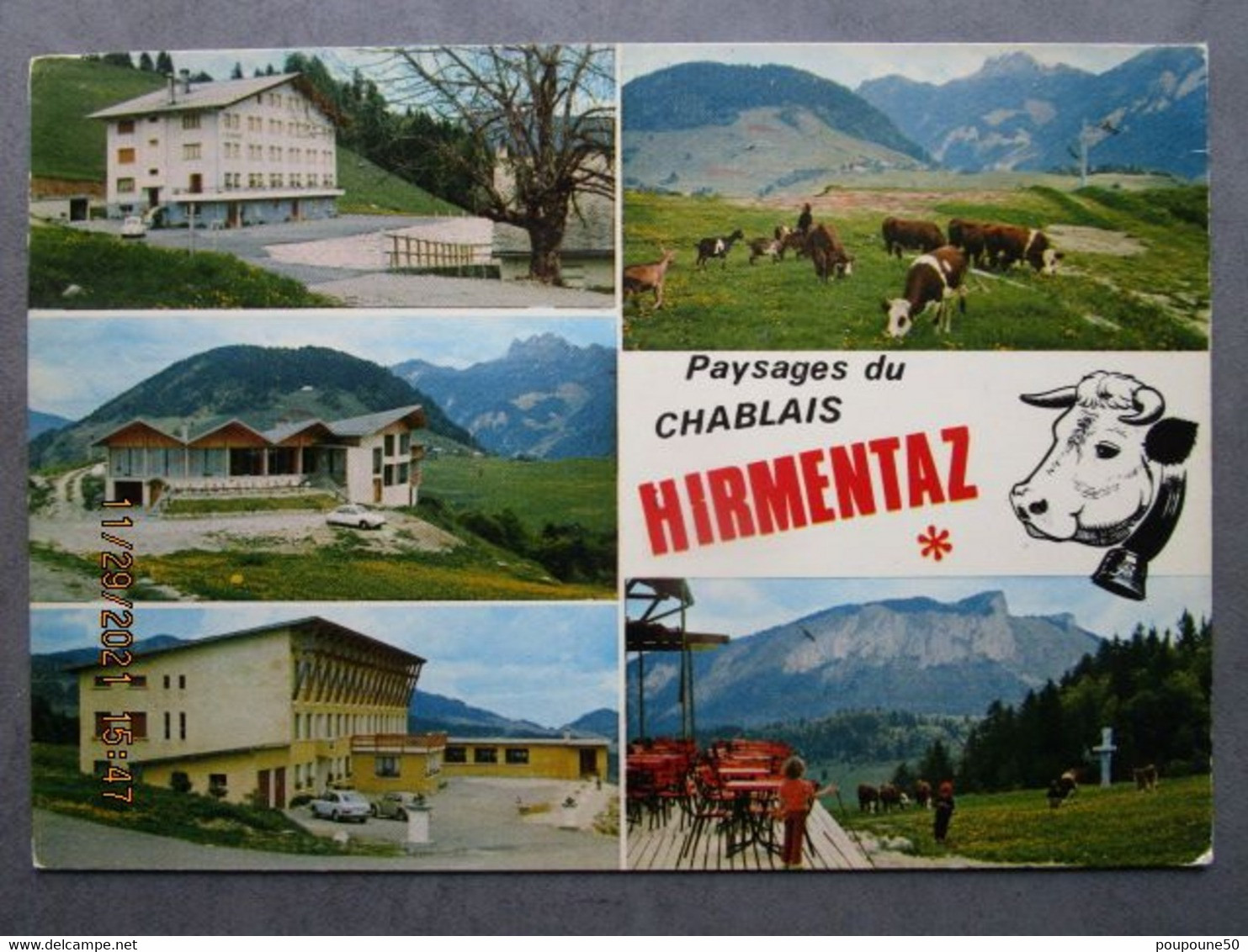 CP 74 HIRMENTAZ  - Paysages Du Chablais  Altitude 1600 Mètres - Multivues  - Troupeau De Vaches Vers 1970 - Bellevaux