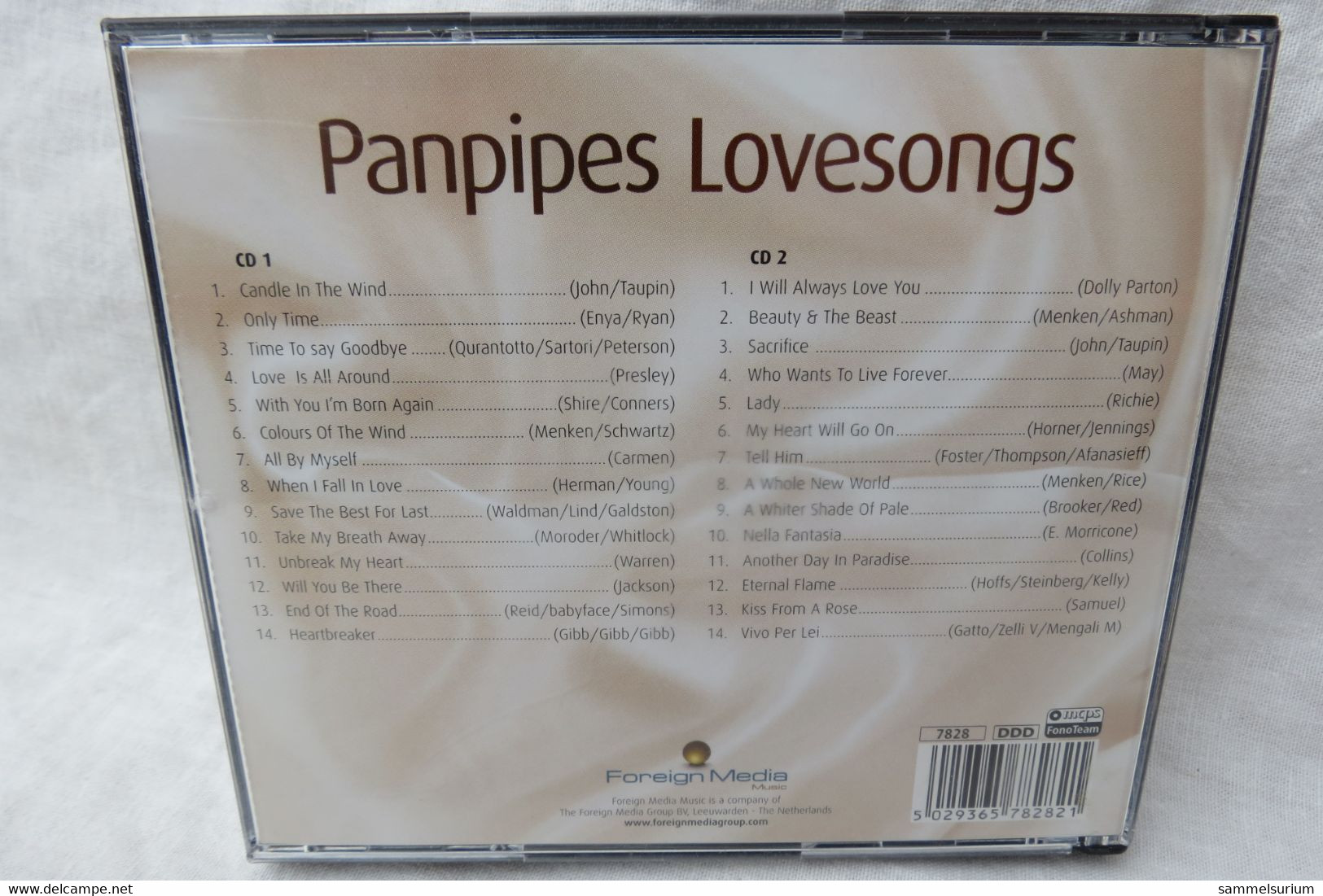 2 CDs "Panpipes Lovesongs" - Strumentali