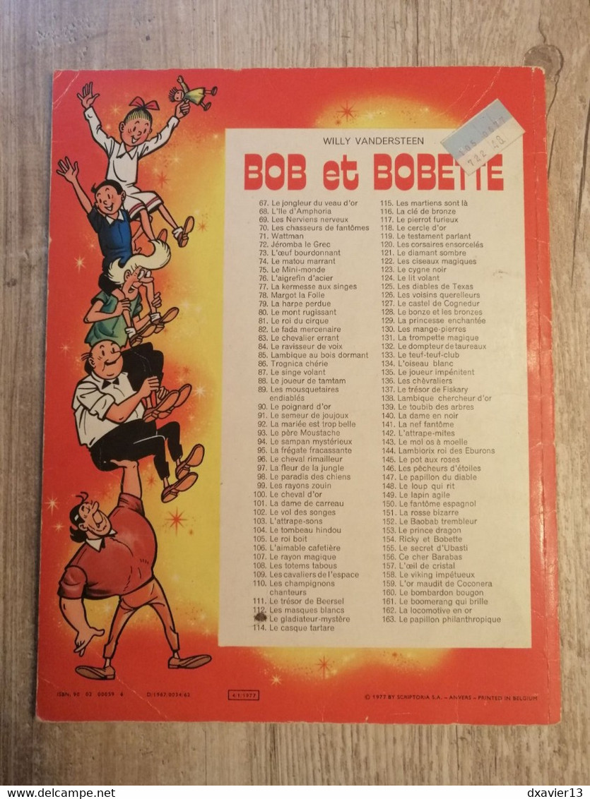 Bande Dessinée - Bob Et Bobette 72 - Jéromba Le Grec (1977) - Bob Et Bobette