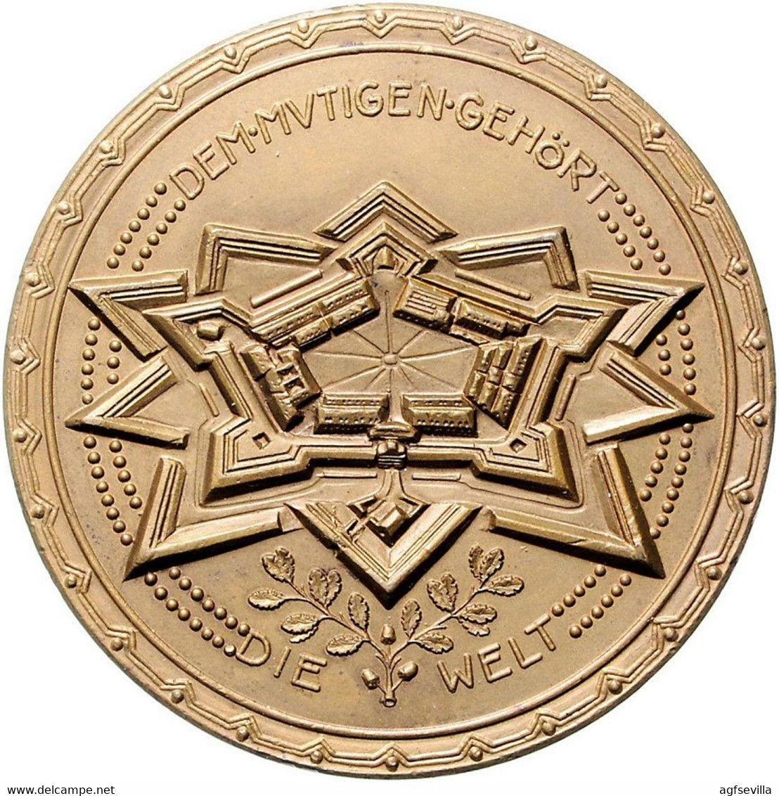 ALEMANIA. WWI. MEDALLA ENTRADA DE LAS TROPAS ALEMANAS EN LILLE. 1.914. BRONCE. GERMAN MEDAL - Profesionales/De Sociedad