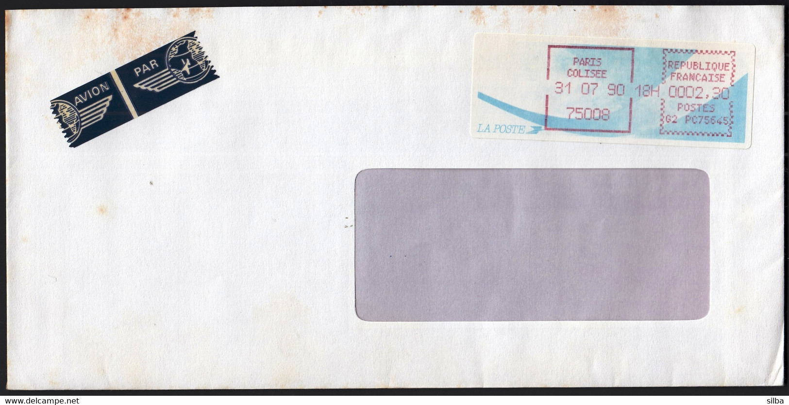 France 1990 / Paris Colisee / Franking Label / Machine Stamp, Automat / Franking Label - 1990 Type « Oiseaux De Jubert »