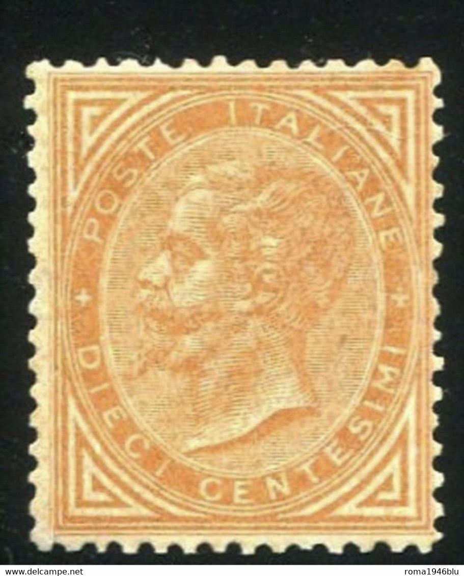 REGNO 1863 10 C. TORINO DE LA RUE L17 ** MNH CENTRATO C. ENZO DIENA - Mint/hinged