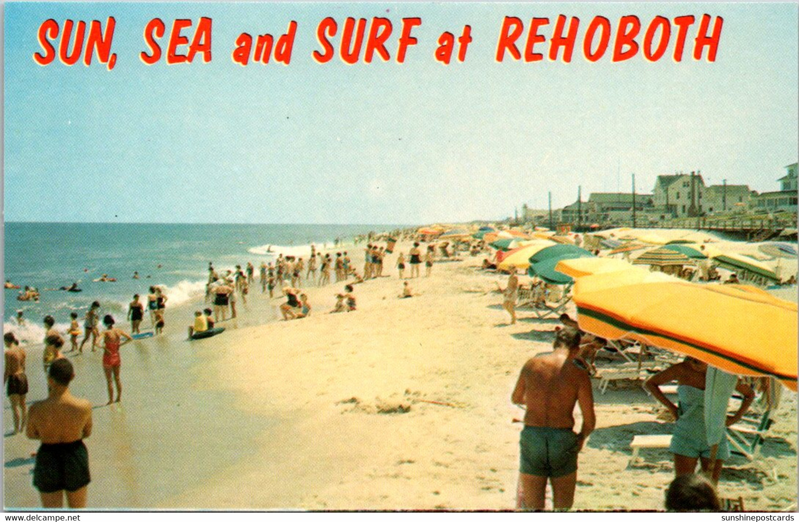 Delaware Rehoboth Beach Greetings With Beach Scene - Other & Unclassified