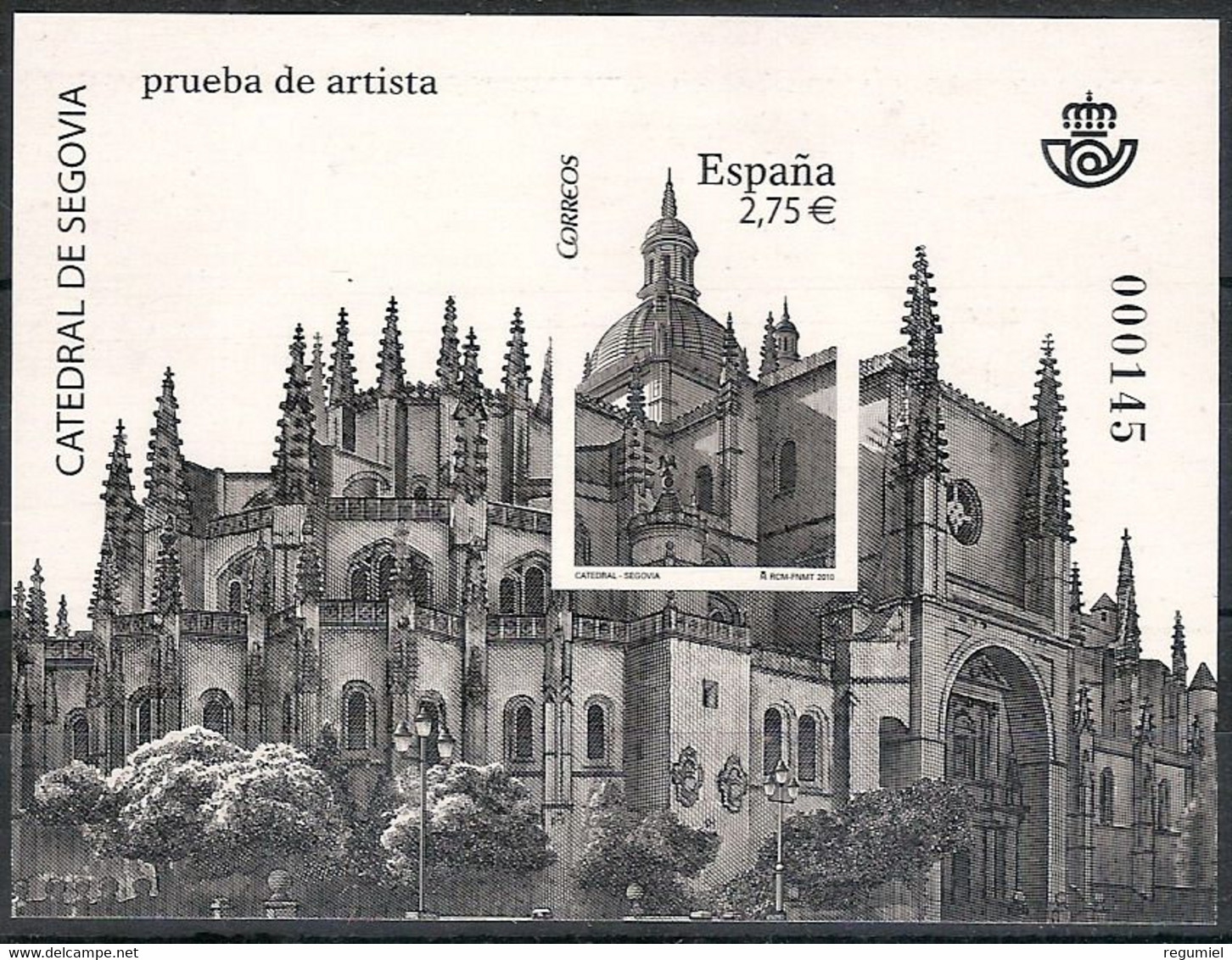 España Prueba De Lujo 102. Catedral De Segovia. 2010 - Blocs & Hojas