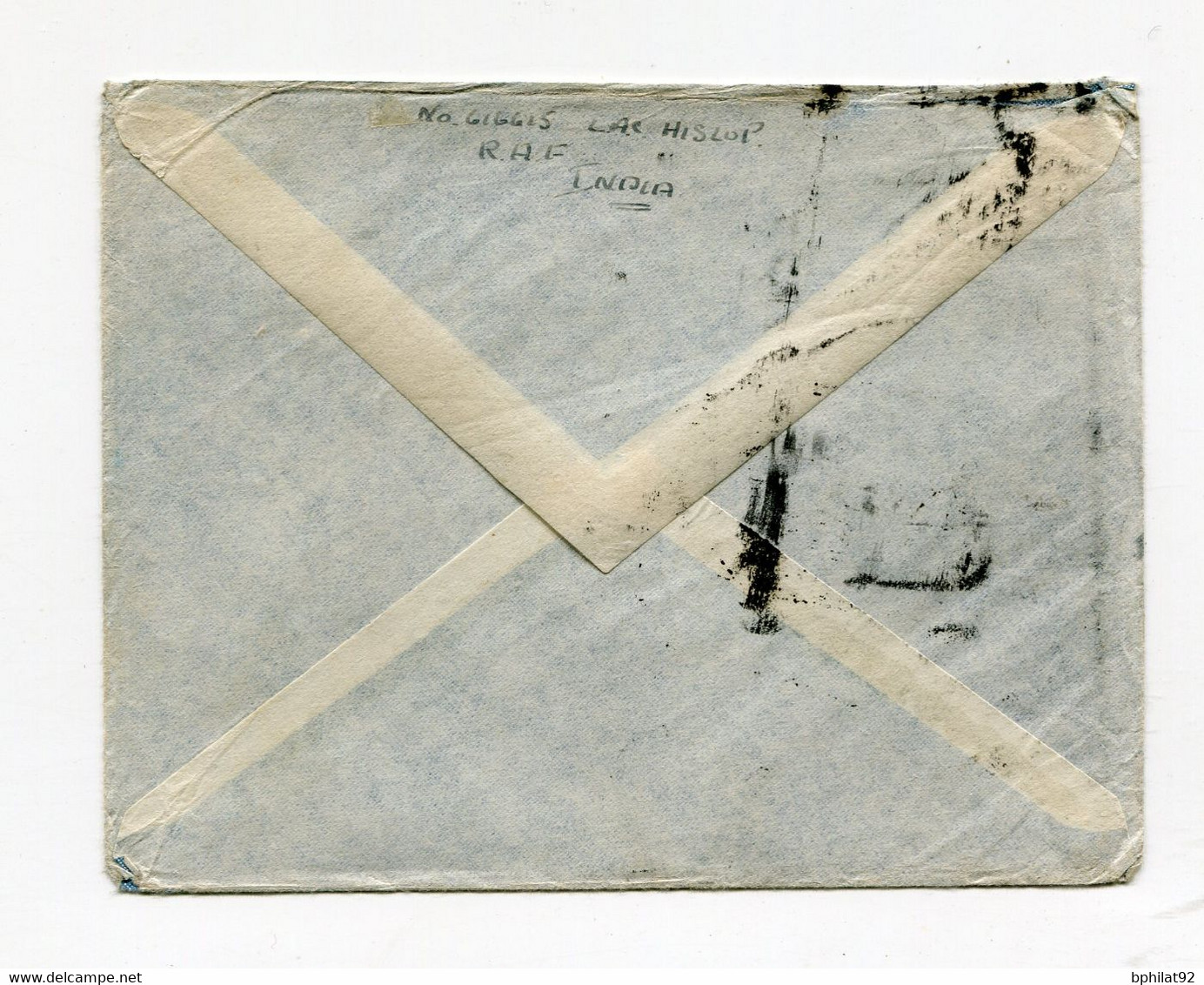 !!! INDE ANGLAISE, LETTRE PAR AVION DE 1942 POUR LA RHODESIE, CENSURES ANGLAISE ET INDIENNE - 1936-47  George VI