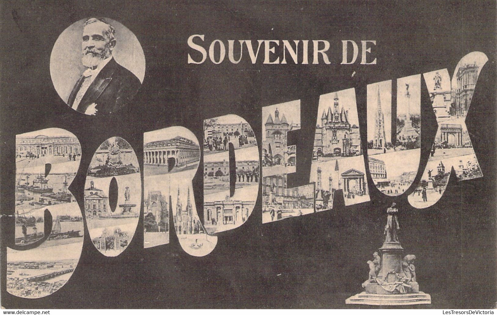 BORDEAUX - Souvenir De Bordeaux - Oblitéré En Avril 1905 à Bordeaux La Bastide Arrivé à Hautmont BAISSE DE PRIX - Gruss Aus.../ Gruesse Aus...