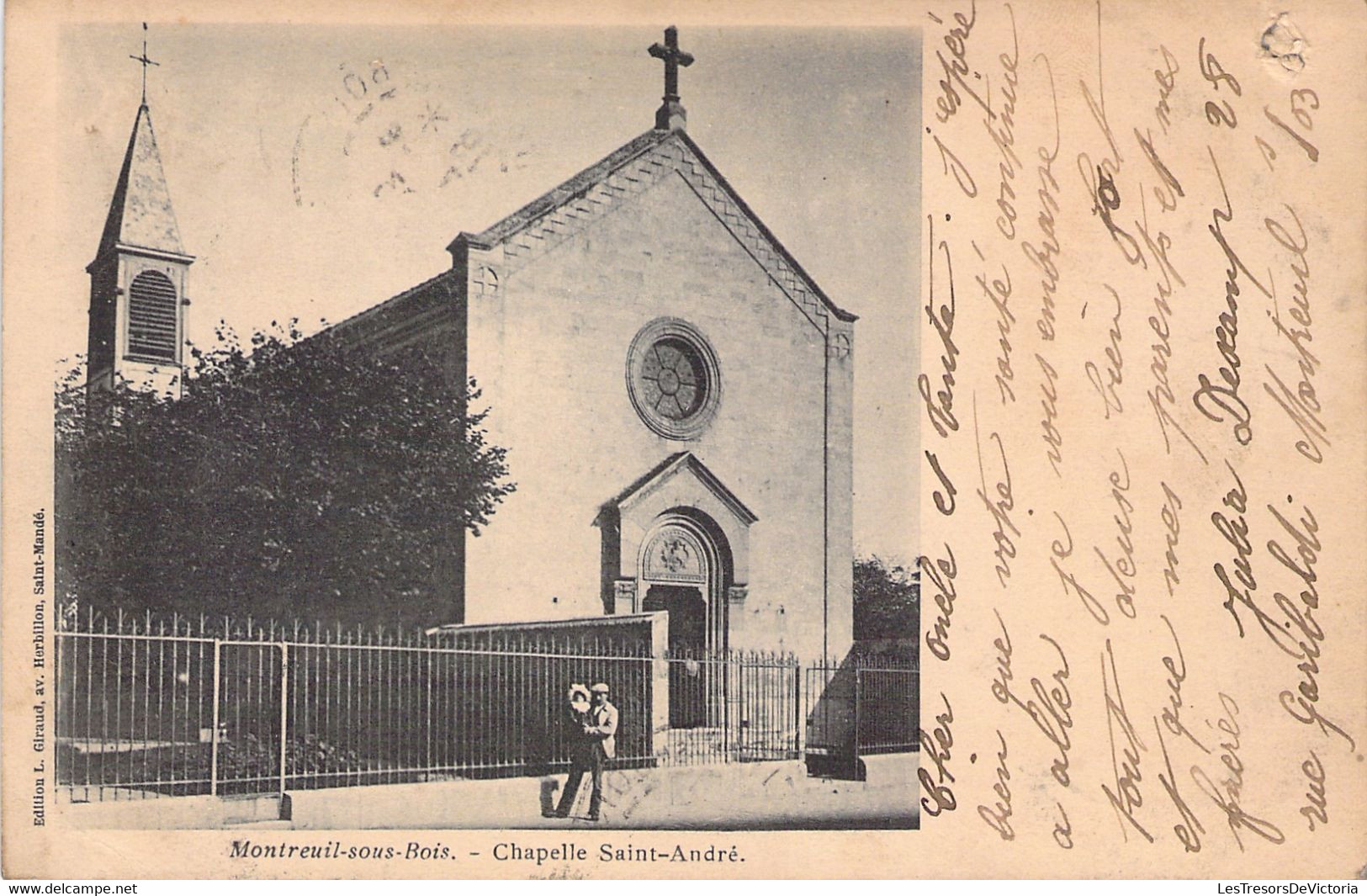 Montreuil Sous Bois - Chapelle Saint André - Dos Non Divisé - Oblitéré En 1903 - Carte Précurseur - Montreuil