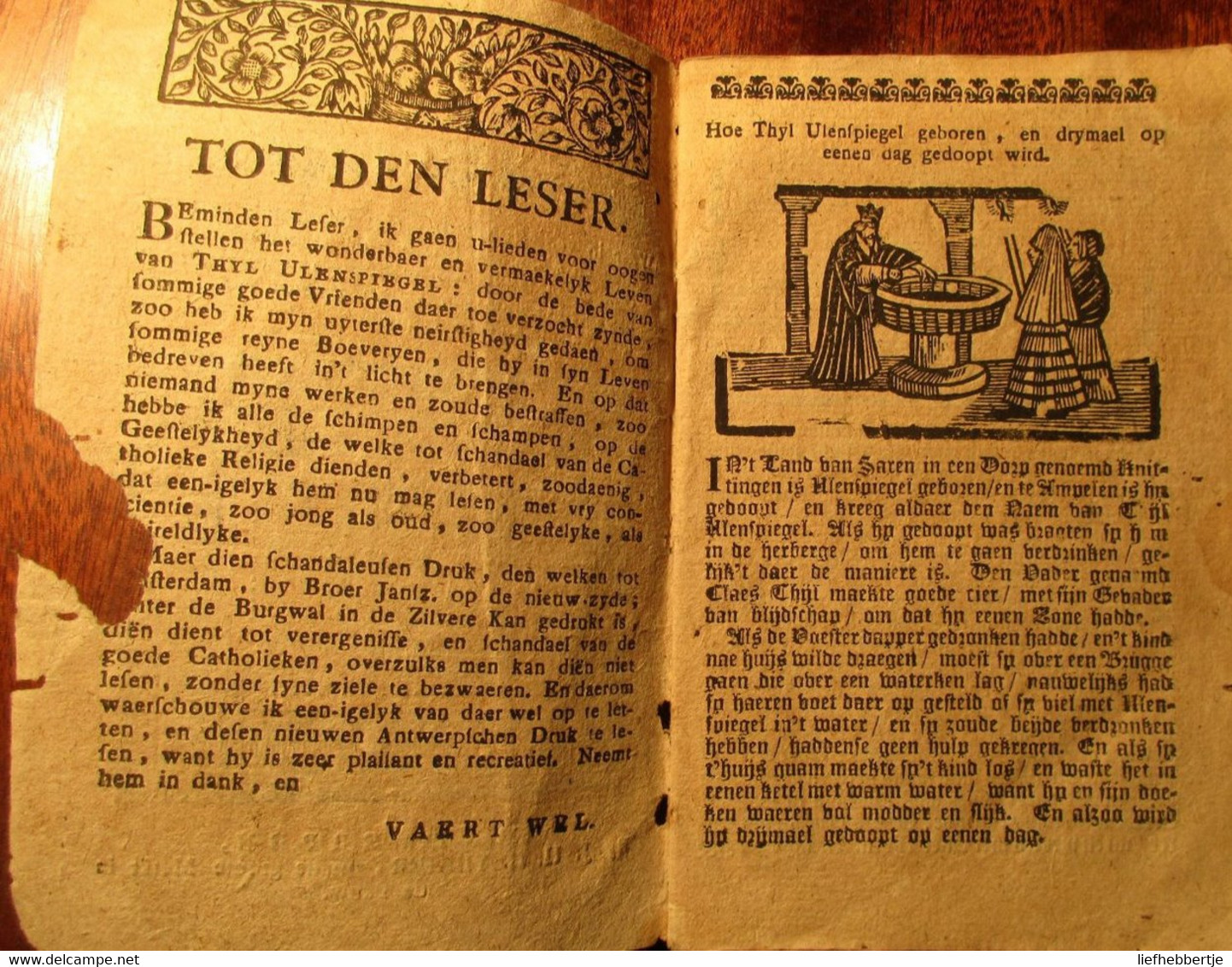 Het Aerdig Leven Van Thijl Uylenspiegel - Uitg. Te Antwerpen - Bij J. Heyliger - Tijl Uilenspiegel - Antiquariat