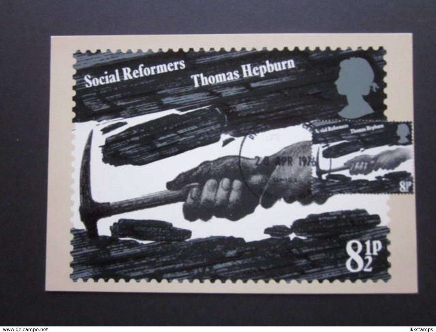 1976 SOCIAL REFORMERS P.H.Q. CARD WITH FIRST DAY OF ISSUE POSTMARK. ( 02327 ) - Tarjetas PHQ