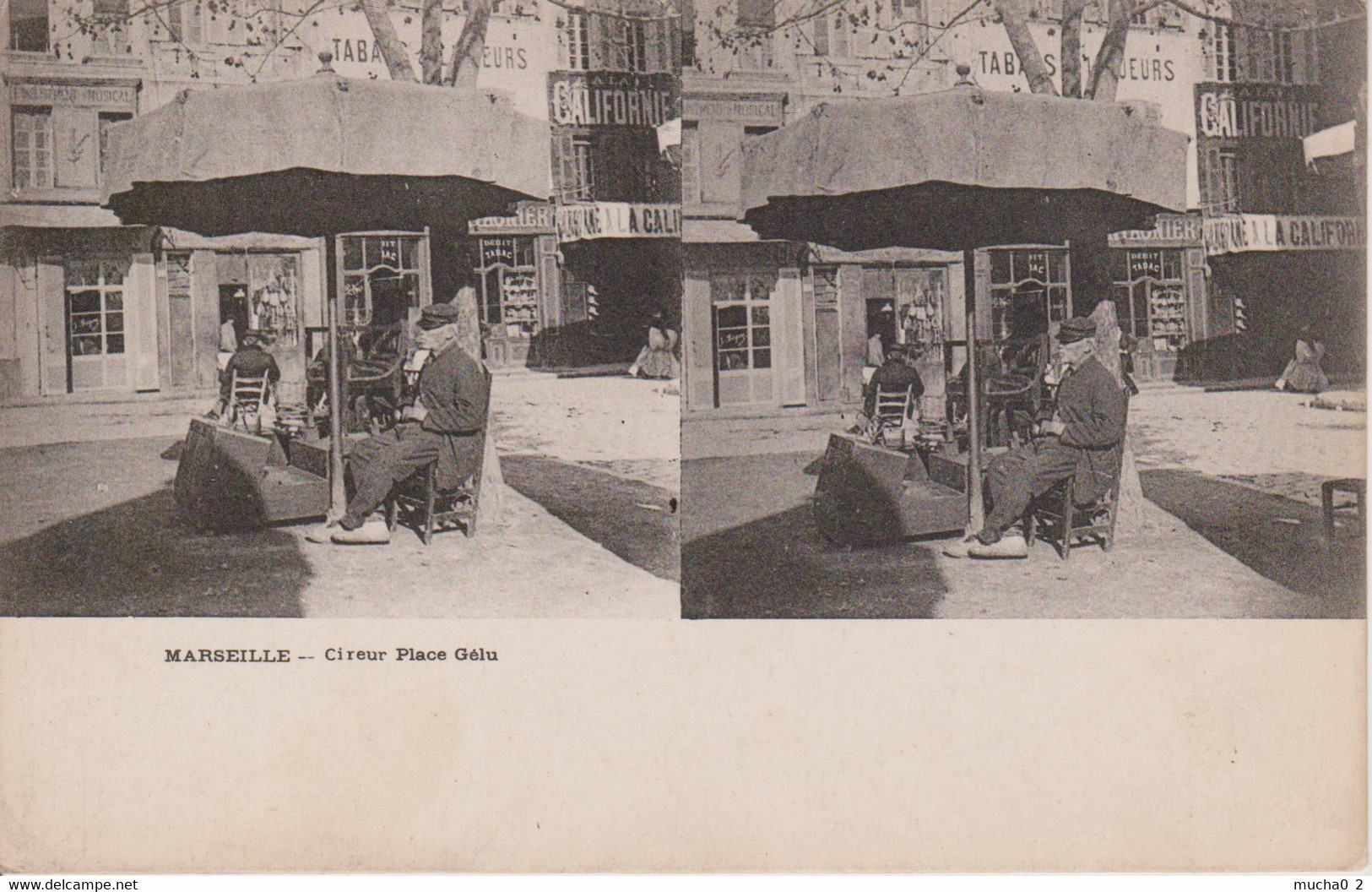 MARSEILLE - CIREUR PLACE GELU - CARTE STEREO - Ambachten